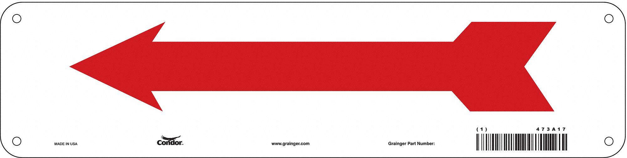 Safety Sign, 3 1/2 x 14 in, Polyethylene