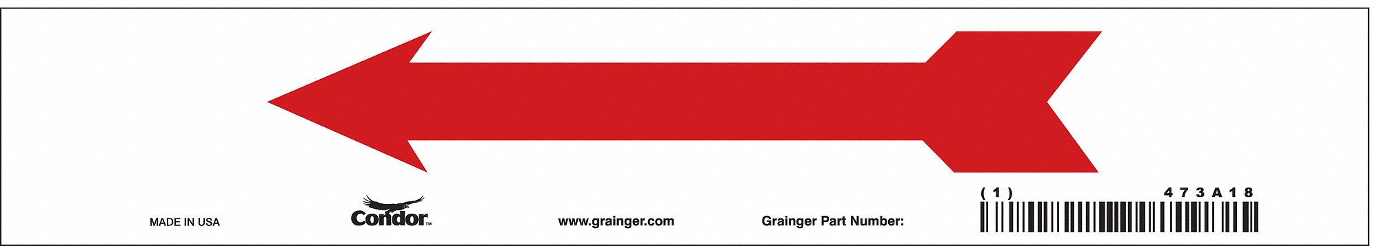 Safety Sign, 1 3/4 in x 10 in, Vinyl