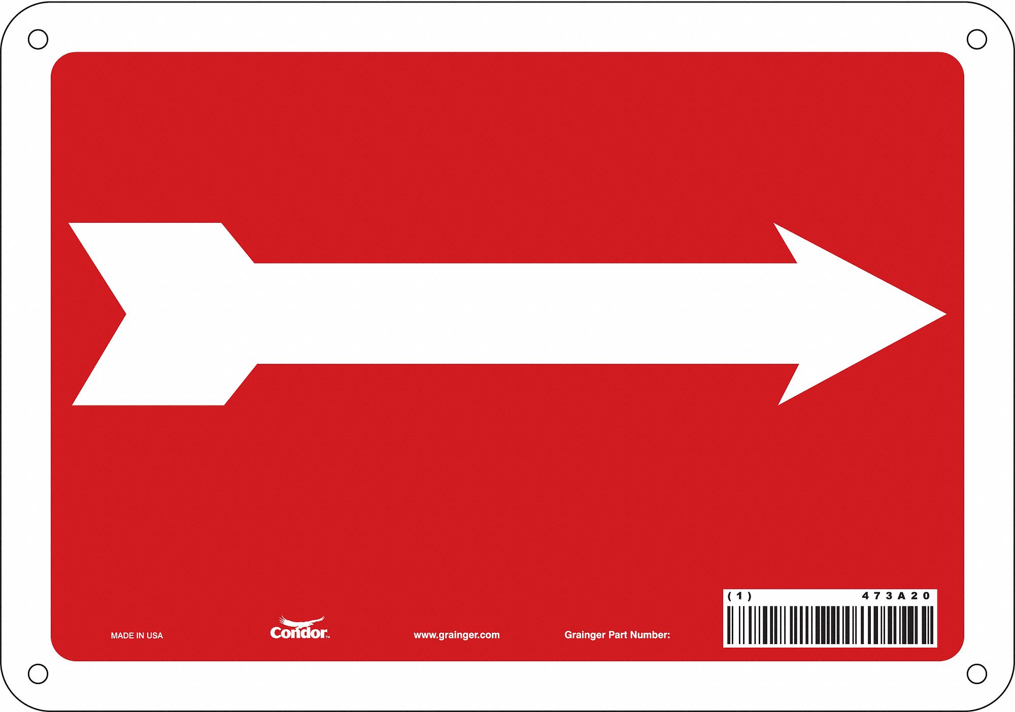 Safety Sign: Aluminum, Mounting Holes Sign Mounting, 7 in x 10 in Nominal Sign Size, 0.032 in Thick
