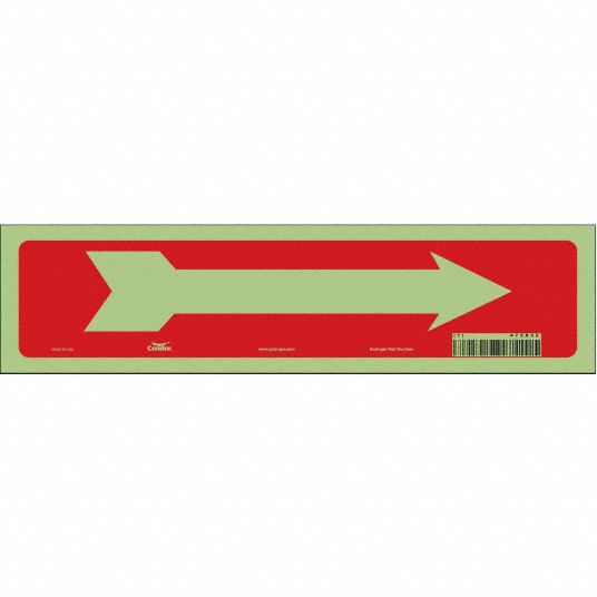 Glow Vinyl, Adhesive Sign Mounting, Safety Sign - 473A32|473A32 - Grainger