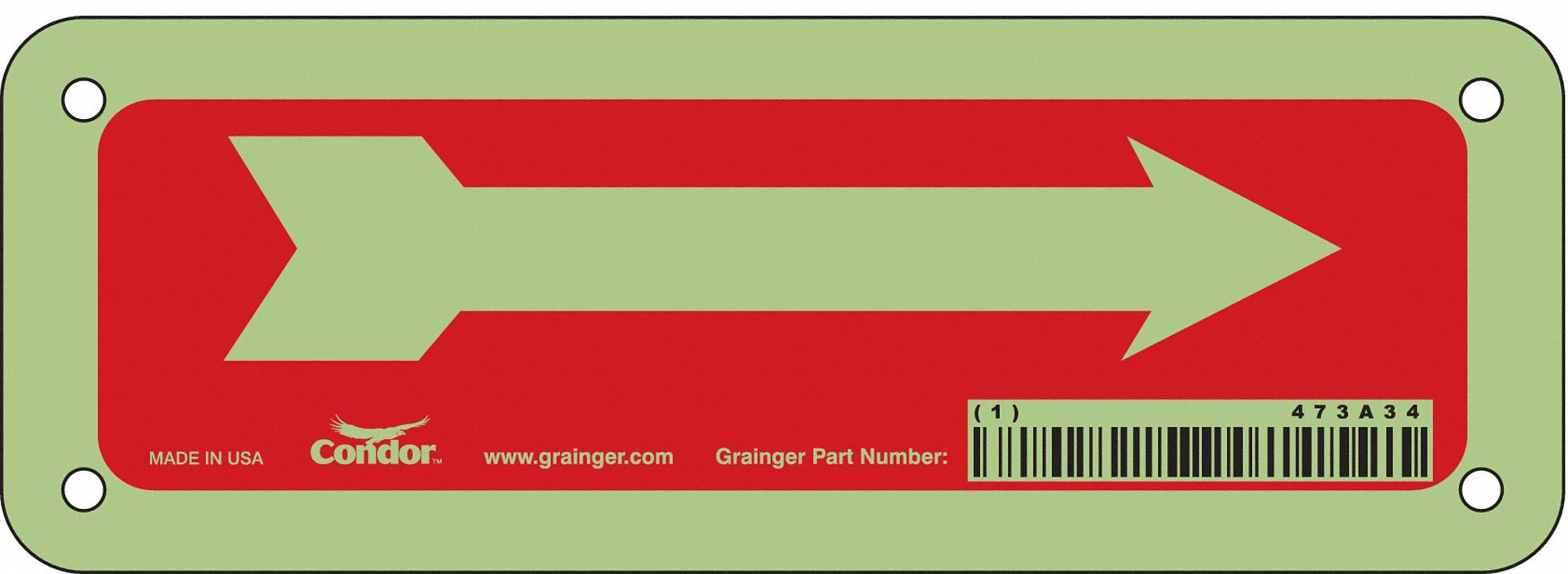 Safety Sign, 2 1/2 in x 7 in, Polyethylene