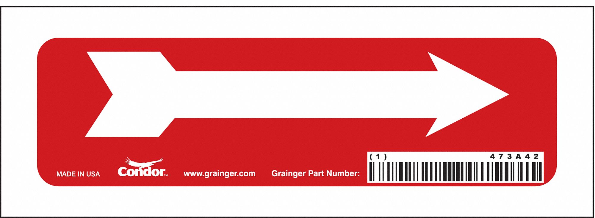 Safety Sign, 2 1/2 in x 7 in, Vinyl
