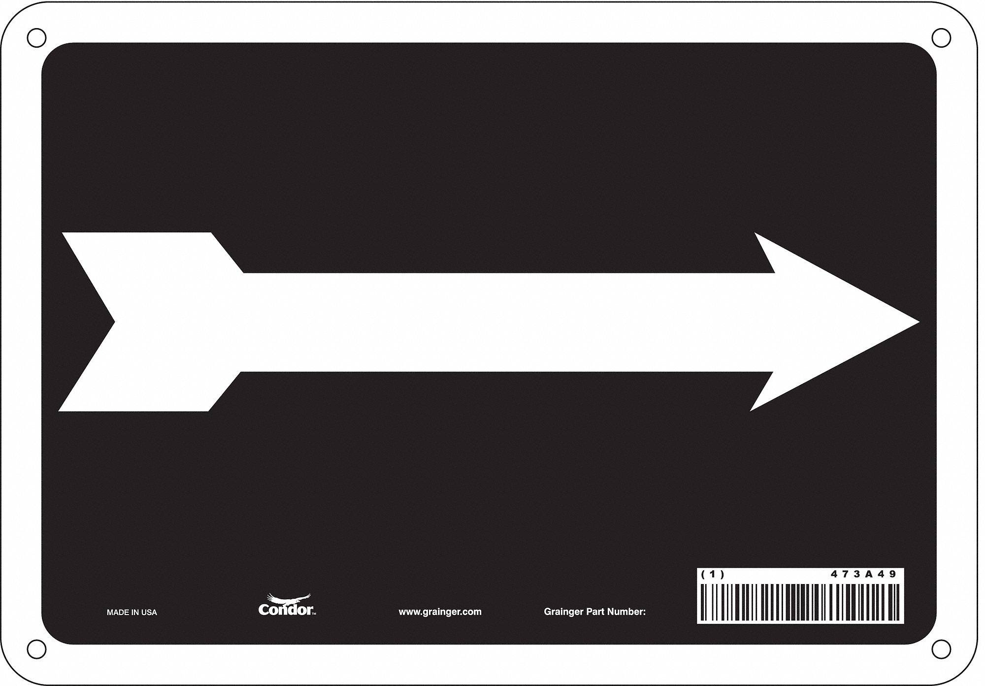 Safety Sign: Aluminum, Mounting Holes Sign Mounting, 7 in x 10 in Nominal Sign Size, 0.032 in Thick
