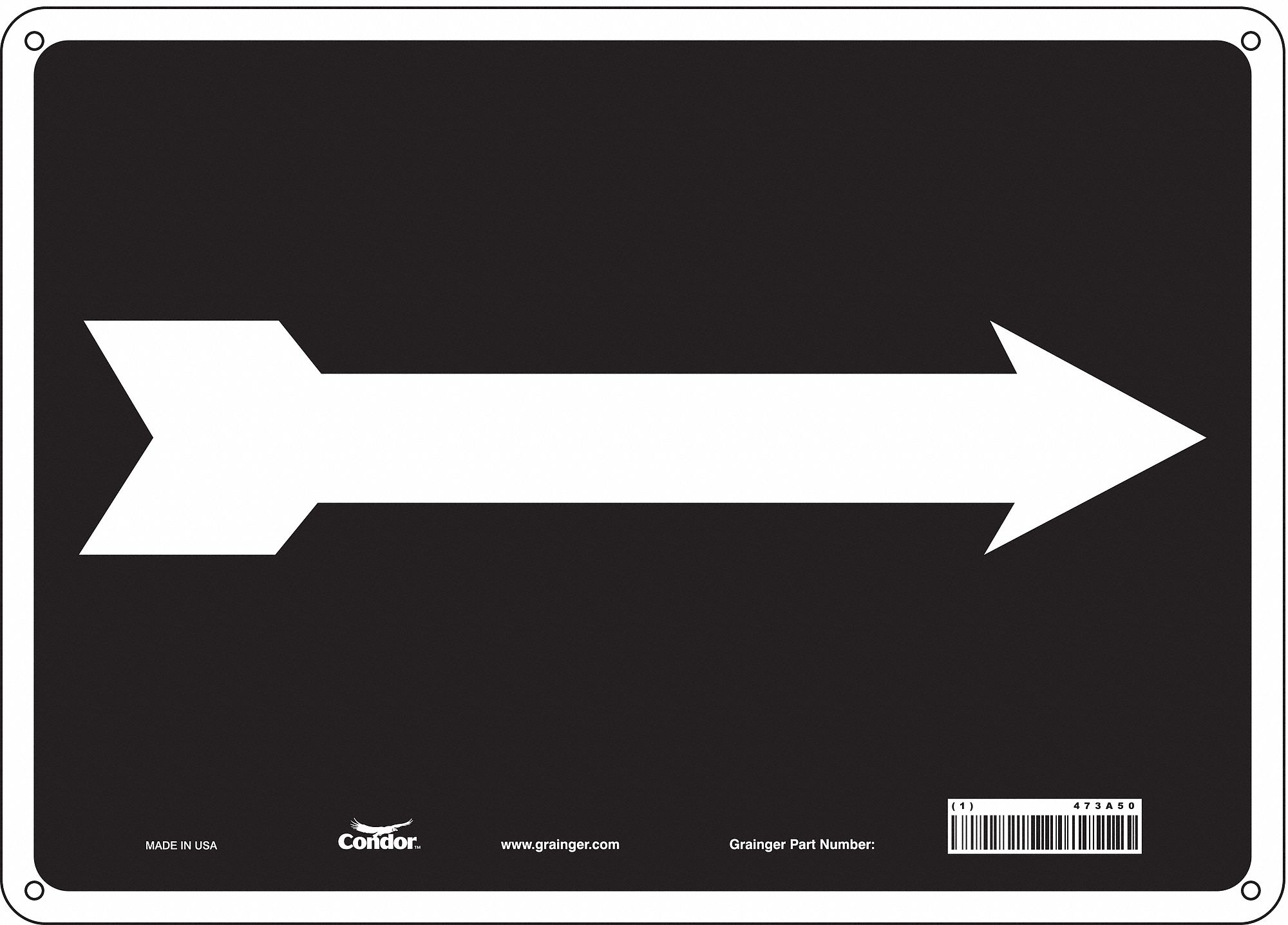 Safety Sign: Aluminum, Mounting Holes Sign Mounting, 10 in x 14 in Nominal Sign Size, 0.032 in Thick
