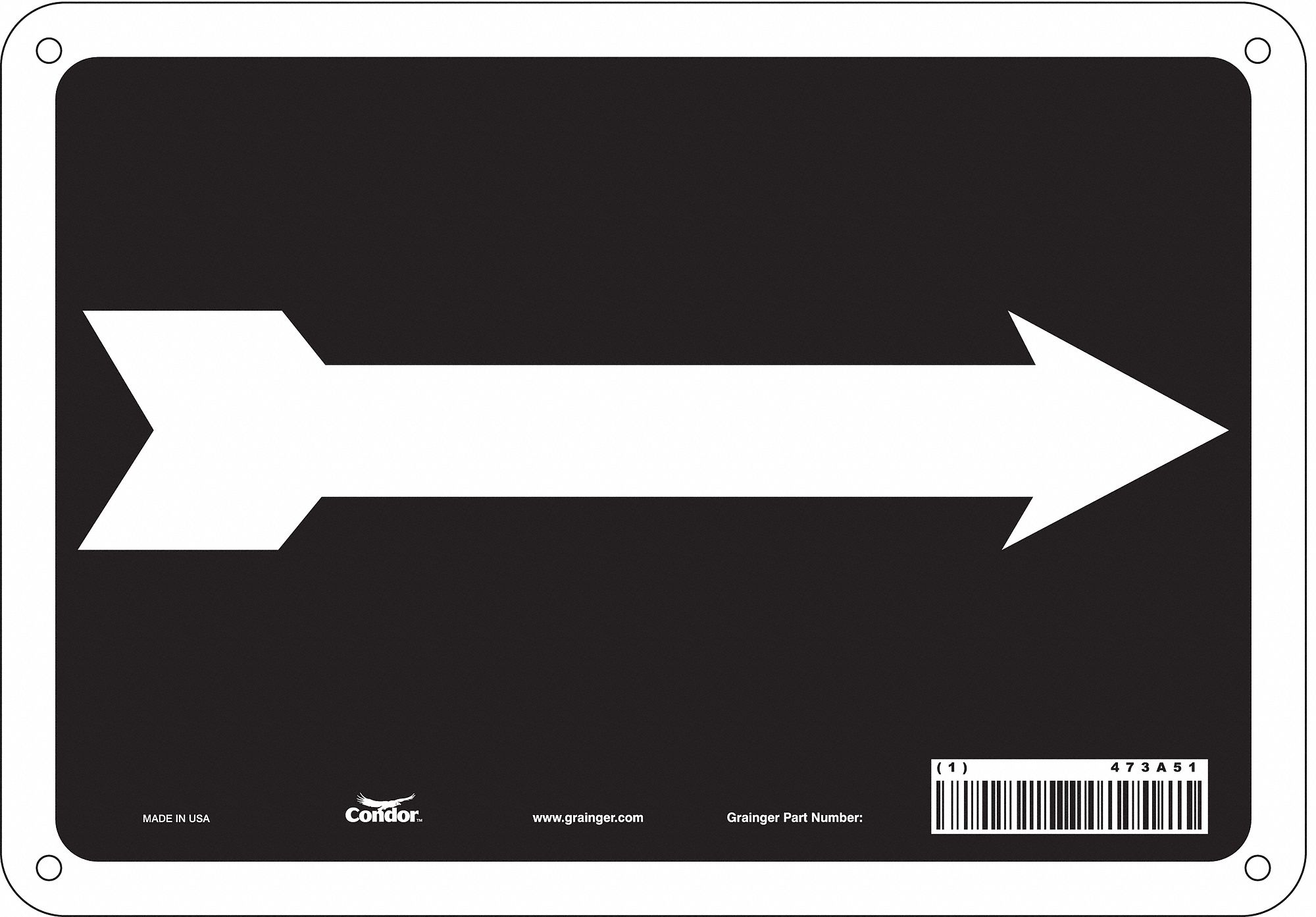 Safety Sign: Polyethylene, Mounting Holes Sign Mounting, 7 in x 10 in Nominal Sign Size