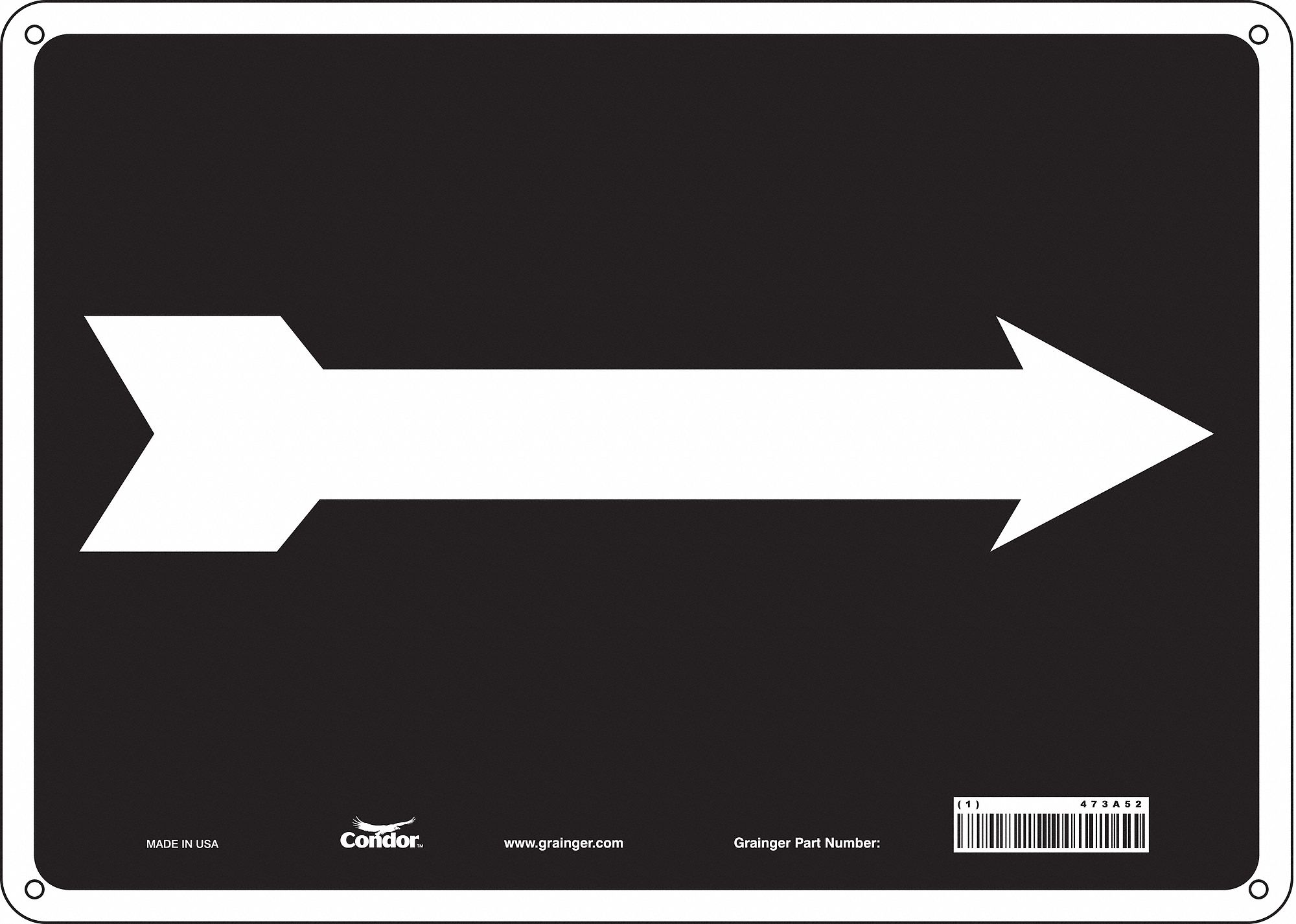 Safety Sign: Polyethylene, Mounting Holes Sign Mounting, 10 in x 14 in Nominal Sign Size