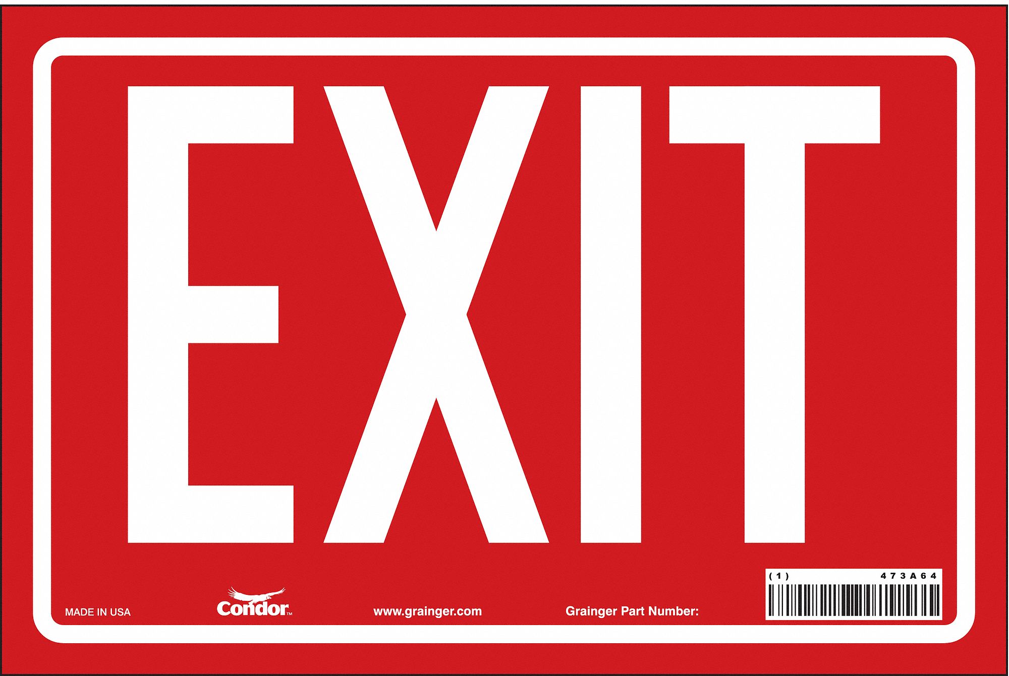 Safety Sign, 8 in x 12 in, Vinyl