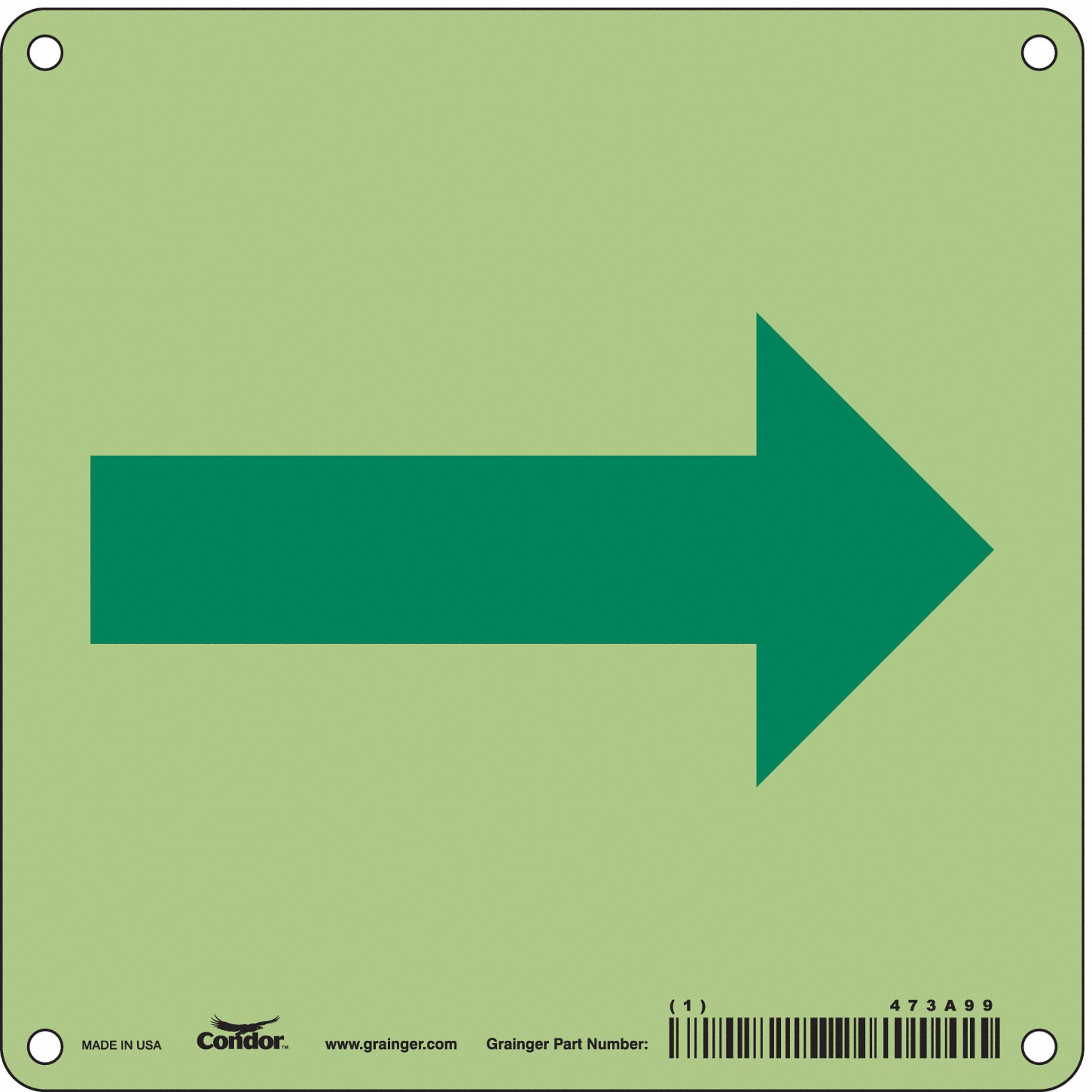 Safety Sign, 6 in x 6 in, Polyethylene