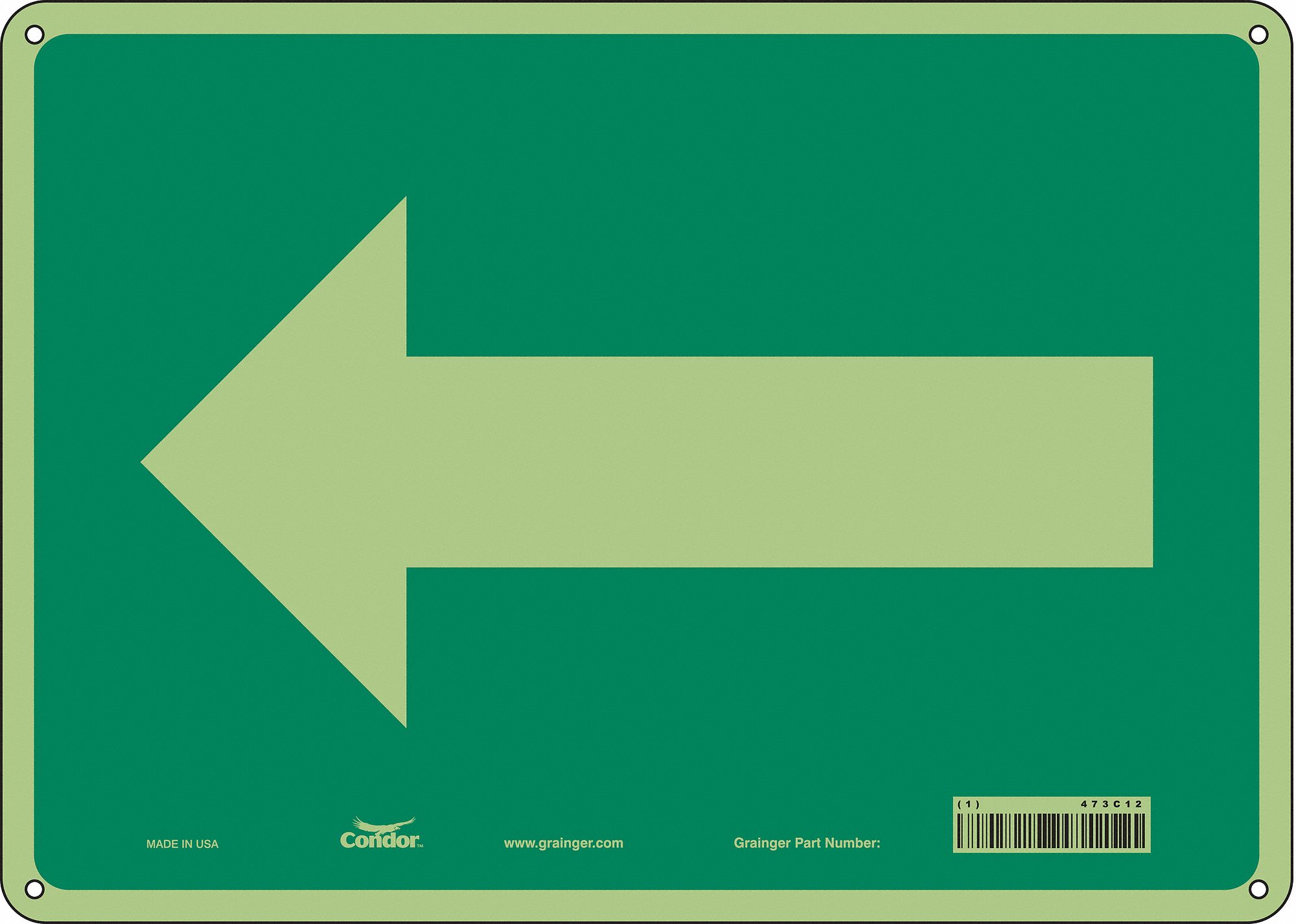 Safety Sign: Polyethylene, Mounting Holes Sign Mounting, 10 in x 14 in Nominal Sign Size