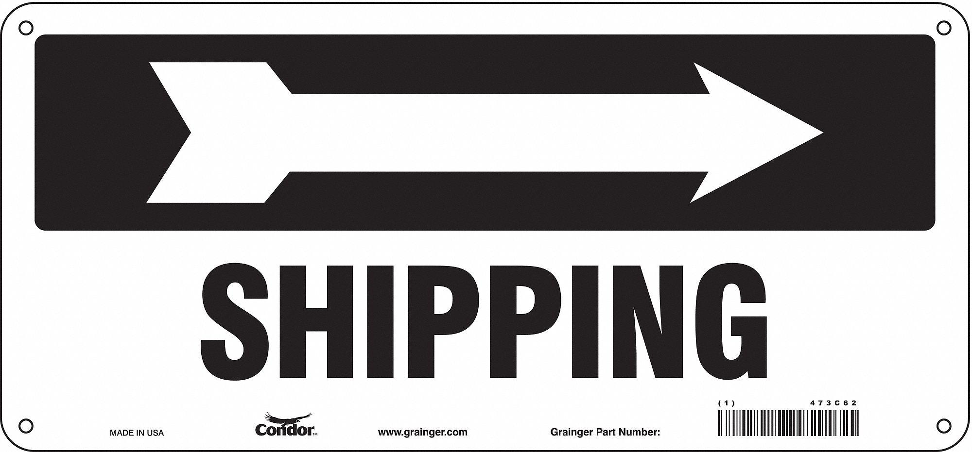 Safety Sign, 6.5in x 14in, Aluminum