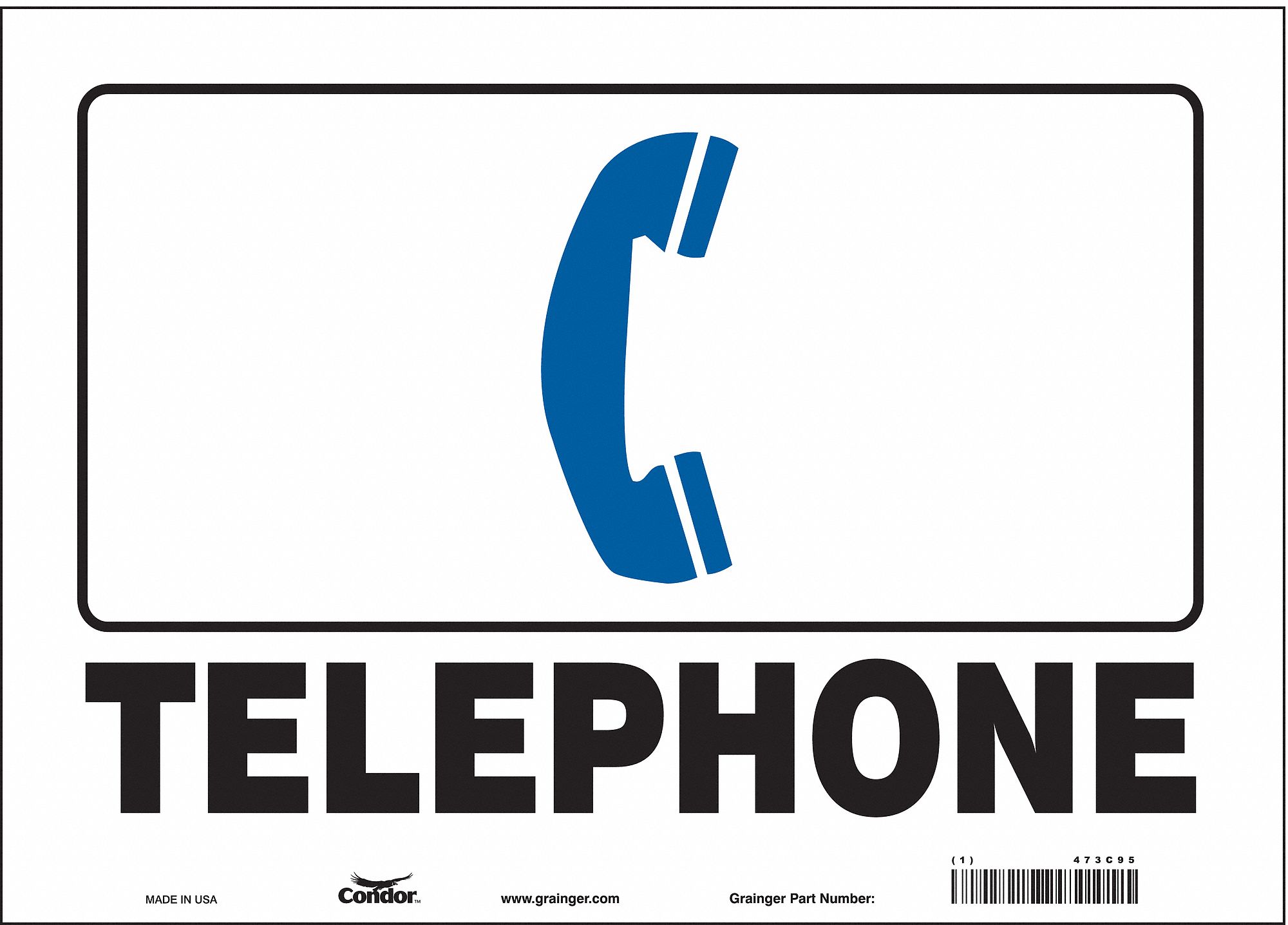 Safety Sign: Vinyl, Adhesive Sign Mounting, 10 in x 14 in Nominal Sign Size, Not Retroreflective