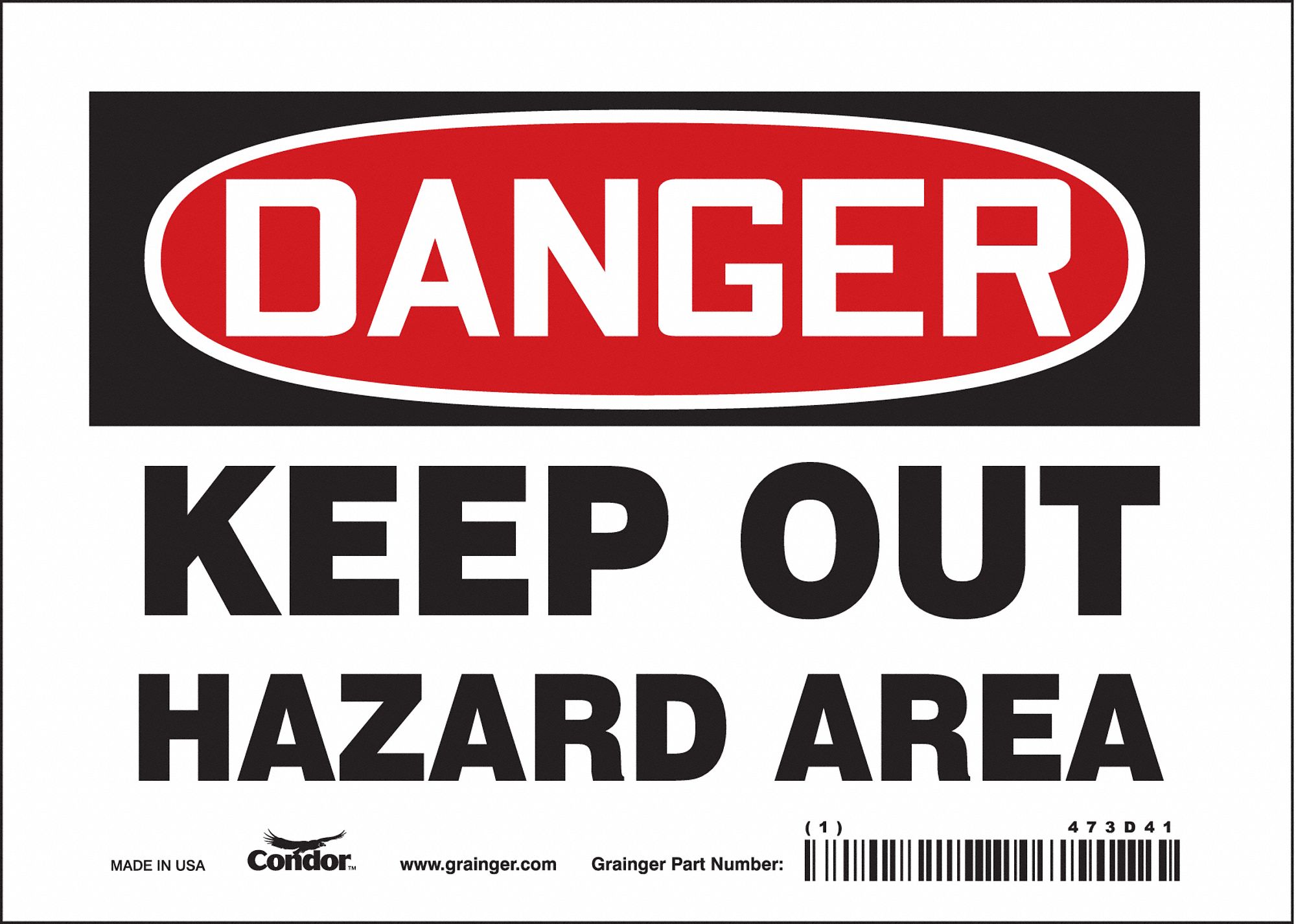 Safety Sign: Vinyl, Adhesive Sign Mounting, 5 in x 7 in Nominal Sign Size, Not Retroreflective
