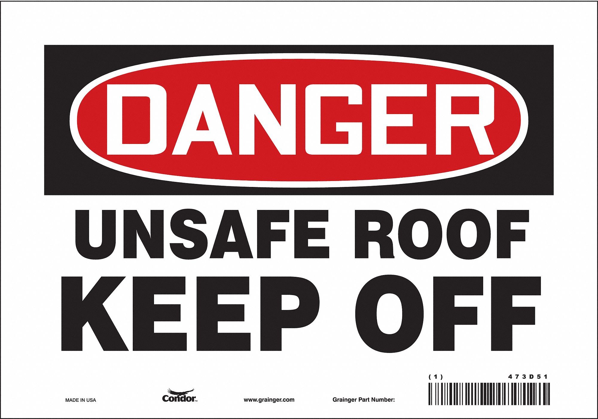 Safety Sign: Vinyl, Adhesive Sign Mounting, 7 in x 10 in Nominal Sign Size, Not Retroreflective