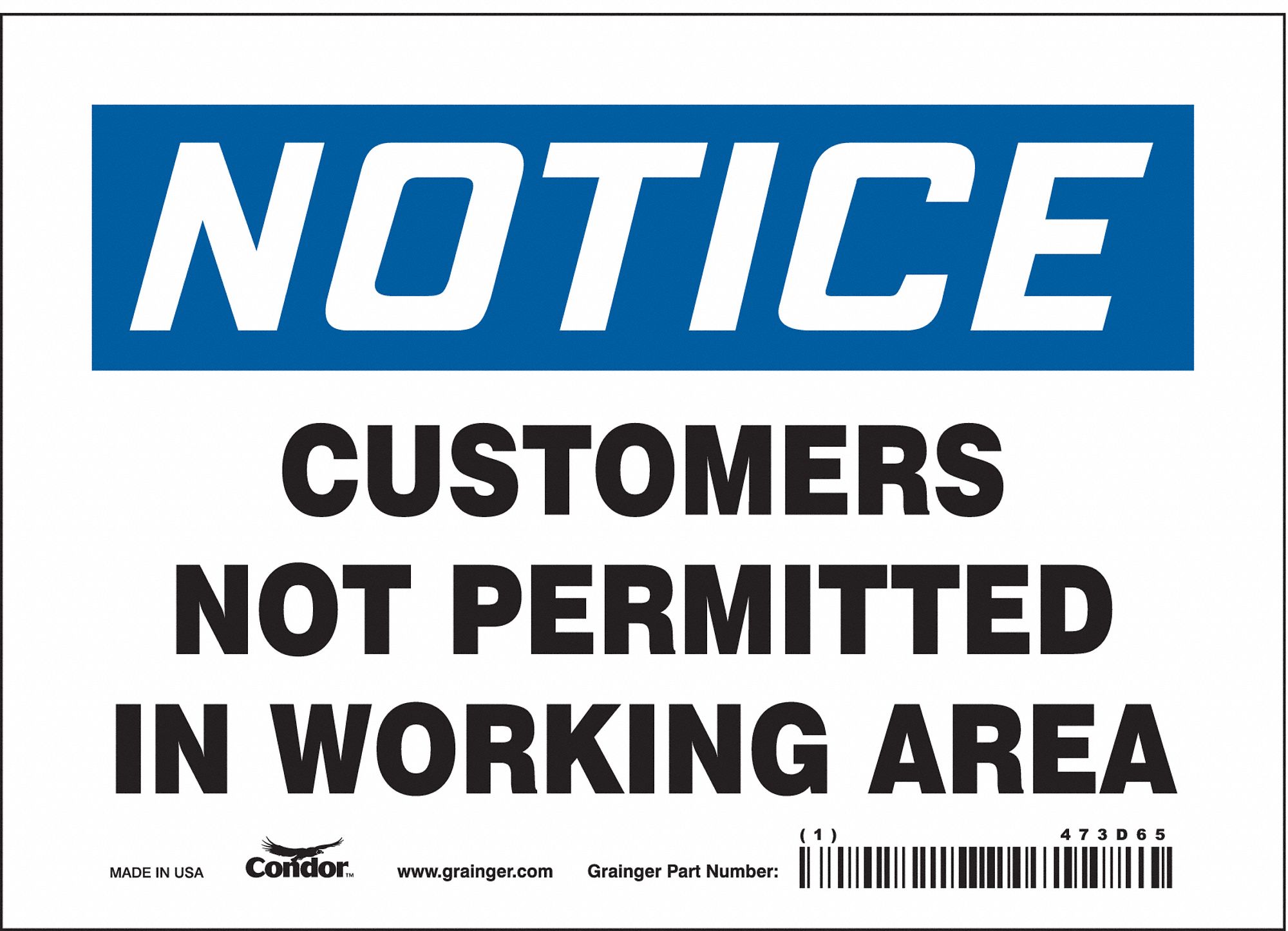 Safety Sign: Vinyl, Adhesive Sign Mounting, 5 in x 7 in Nominal Sign Size, Not Retroreflective, Wall