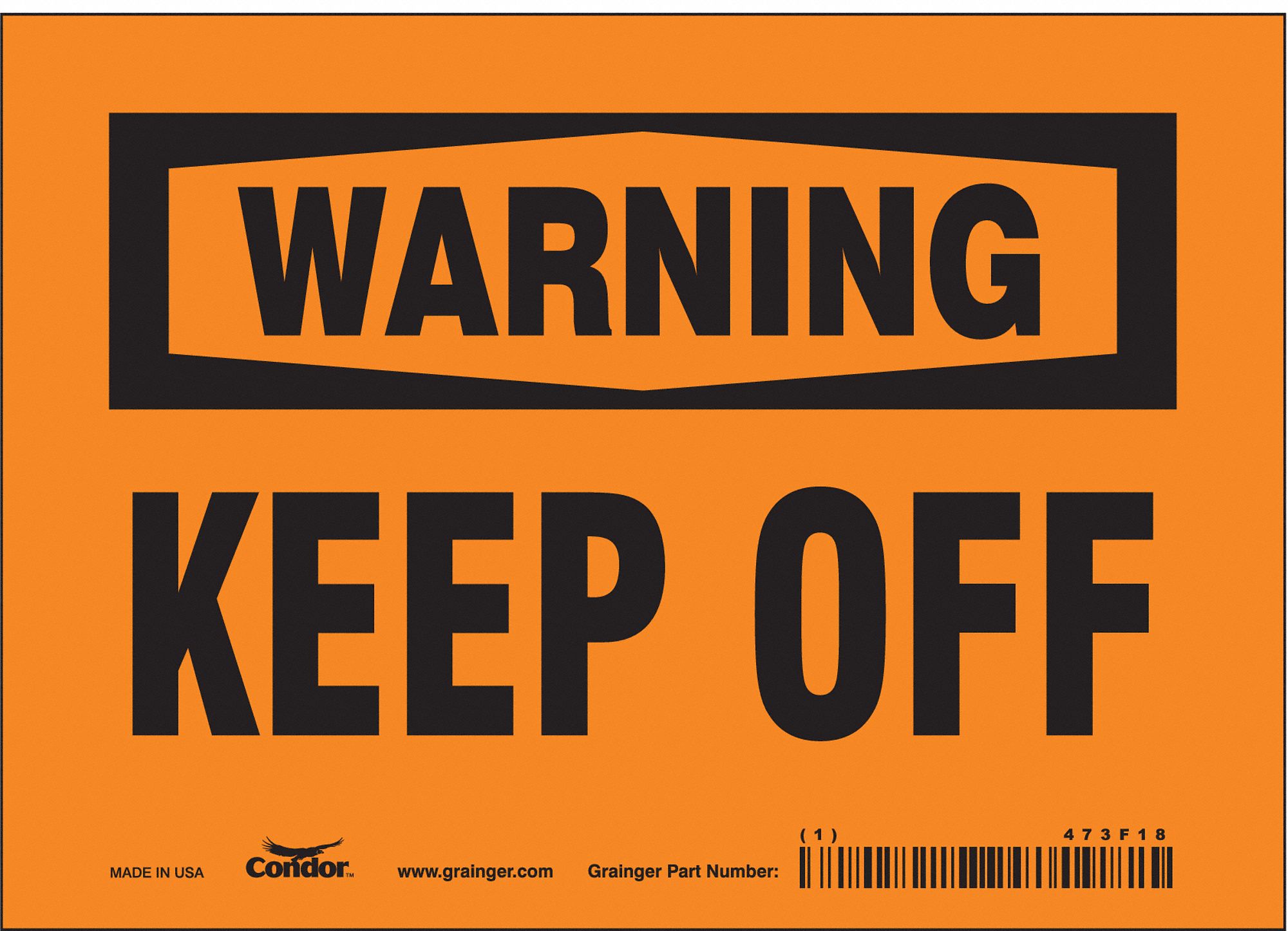 Safety Sign: Vinyl, Adhesive Sign Mounting, 5 in x 7 in Nominal Sign Size, Not Retroreflective