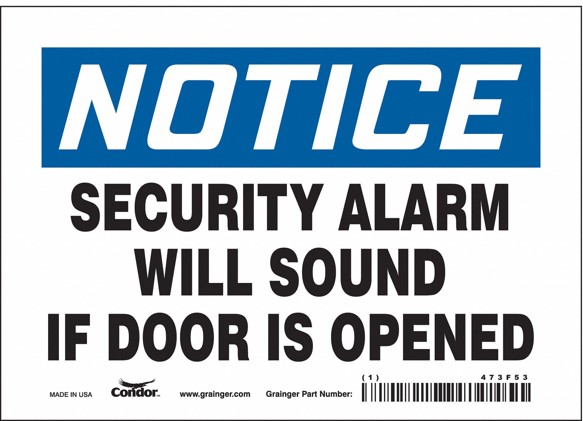 Safety Sign: Vinyl, Adhesive Sign Mounting, 5 in x 7 in Nominal Sign Size, Not Retroreflective