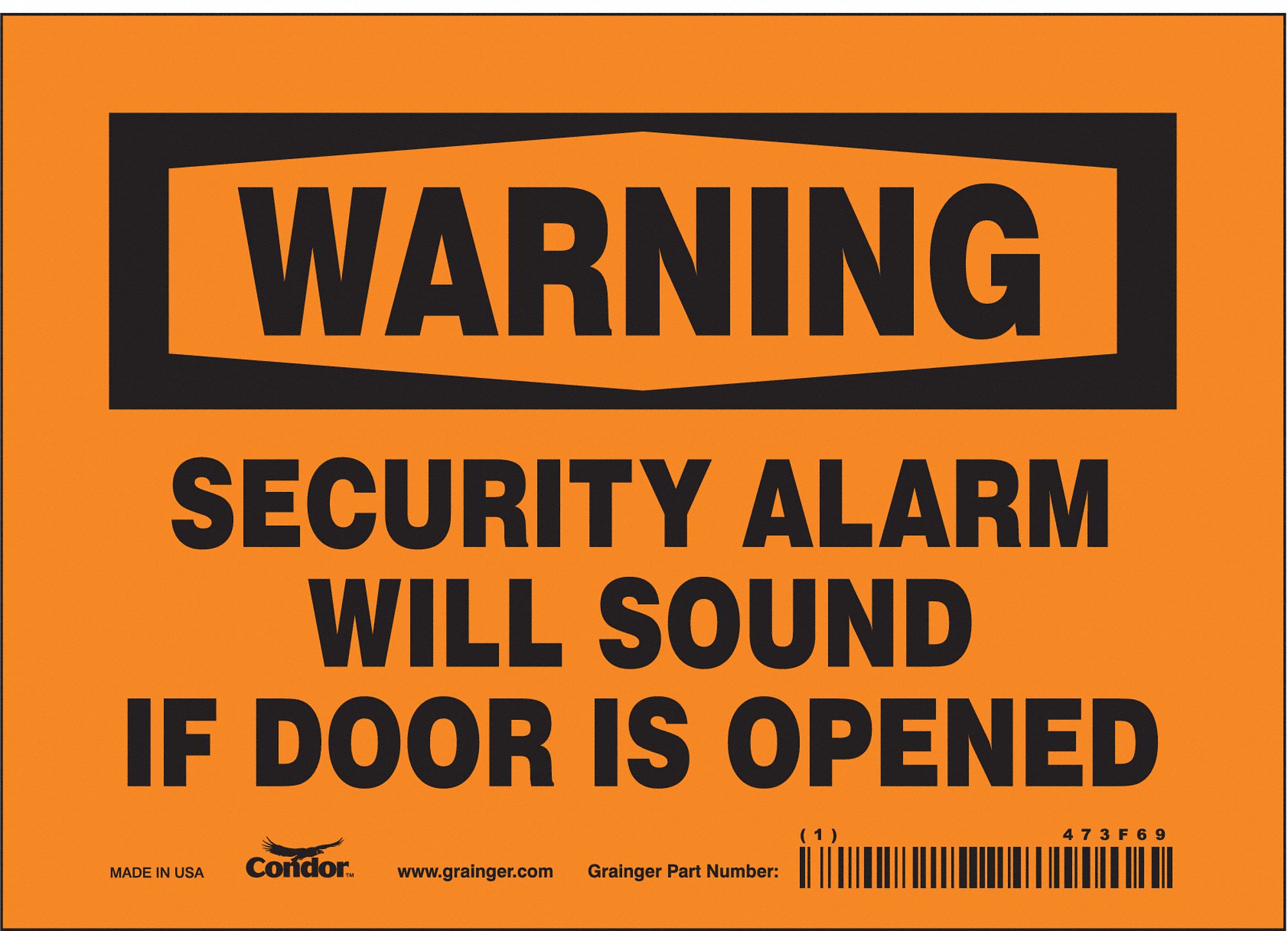 Safety Sign: Vinyl, Adhesive Sign Mounting, 5 in x 7 in Nominal Sign Size, Not Retroreflective