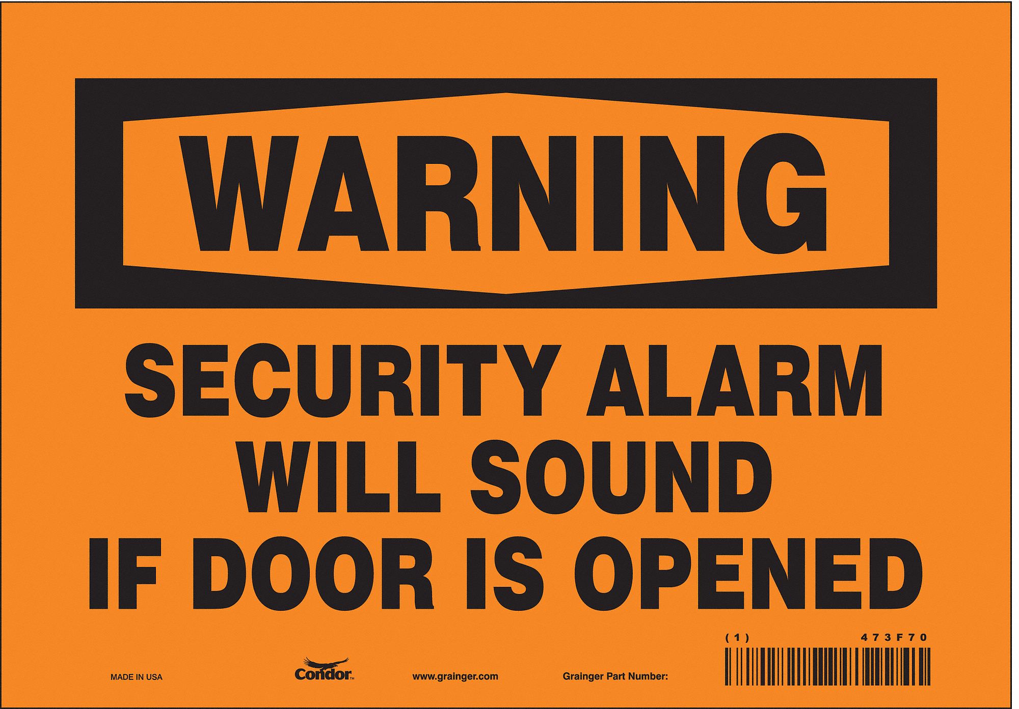 Safety Sign: Vinyl, Adhesive Sign Mounting, 7 in x 10 in Nominal Sign Size, Not Retroreflective