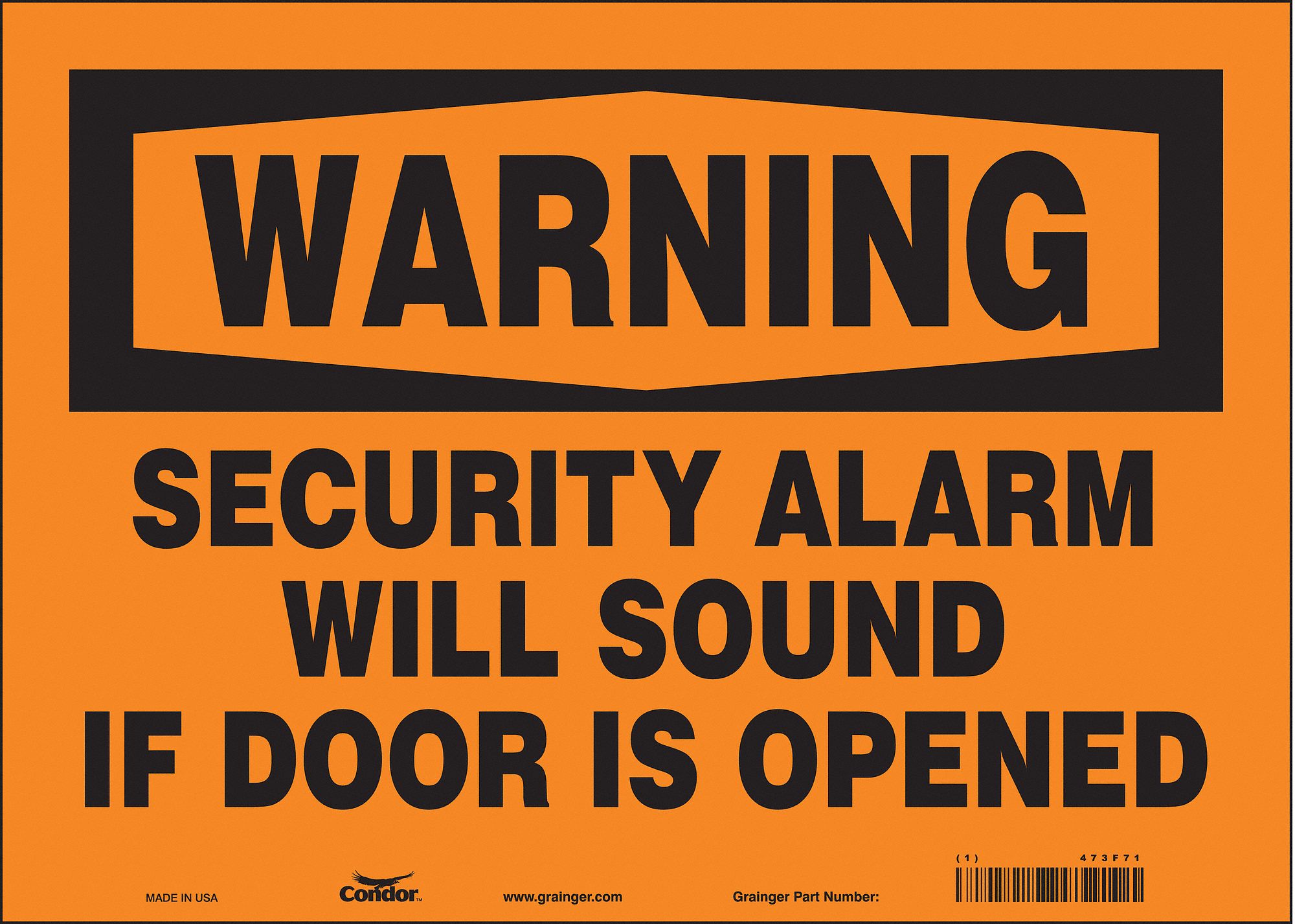 Safety Sign: Vinyl, Adhesive Sign Mounting, 10 in x 14 in Nominal Sign Size, Not Retroreflective