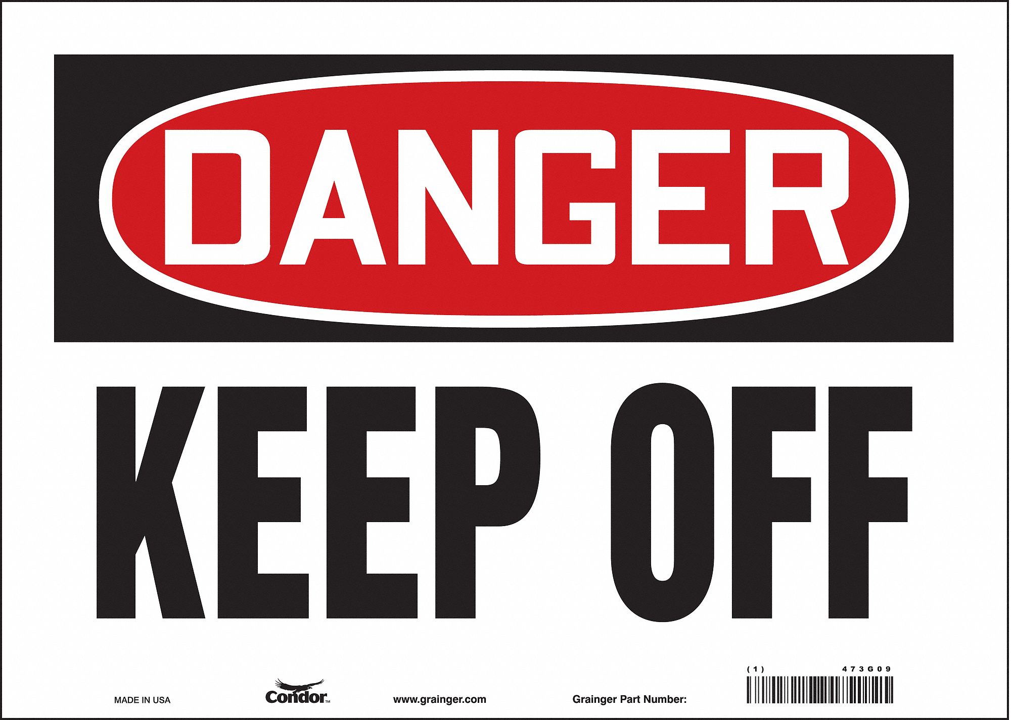 Safety Sign: Vinyl, Adhesive Sign Mounting, 10 in x 14 in Nominal Sign Size, Not Retroreflective