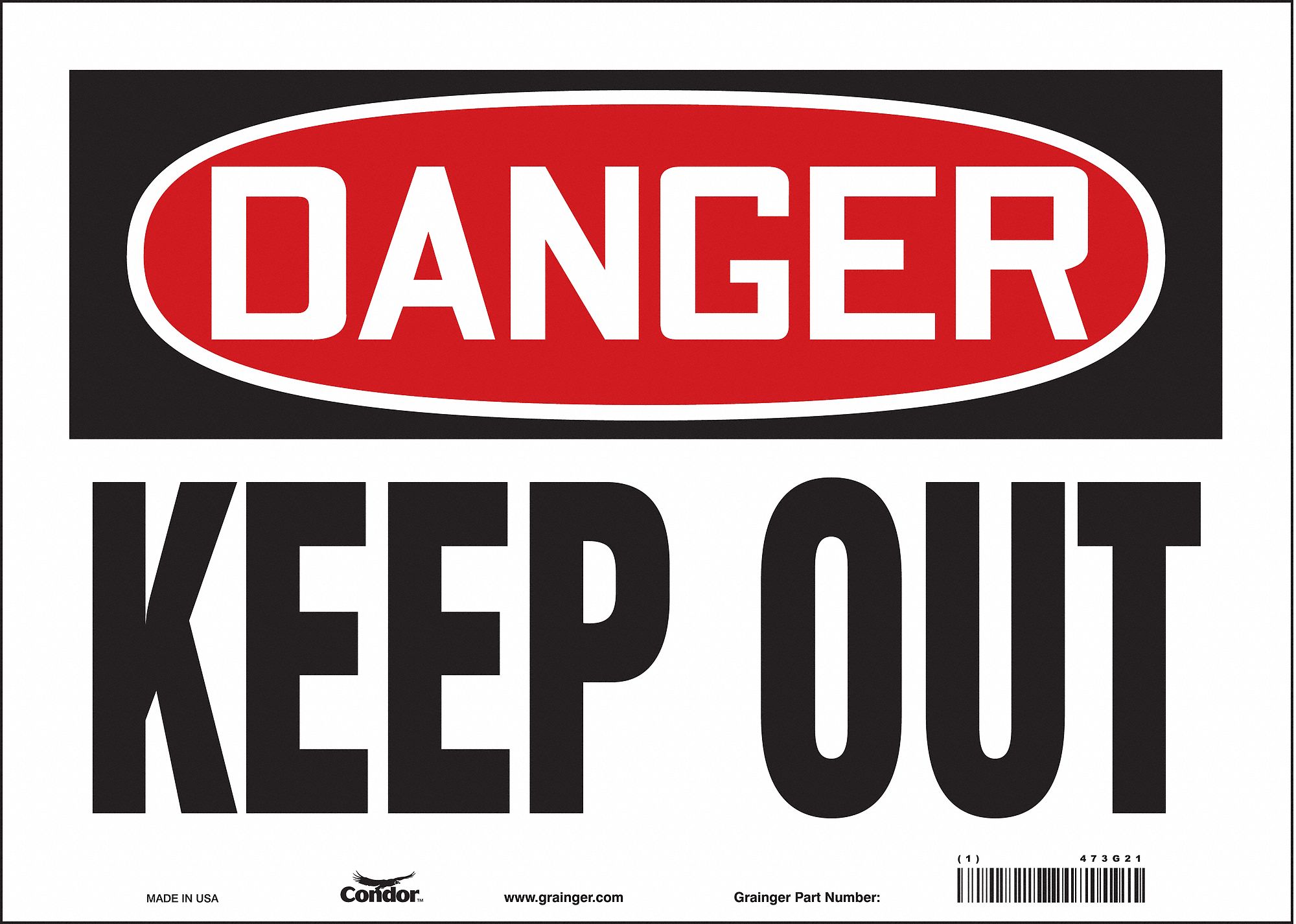 Safety Sign: Vinyl, Adhesive Sign Mounting, 10 in x 14 in Nominal Sign Size, Not Retroreflective