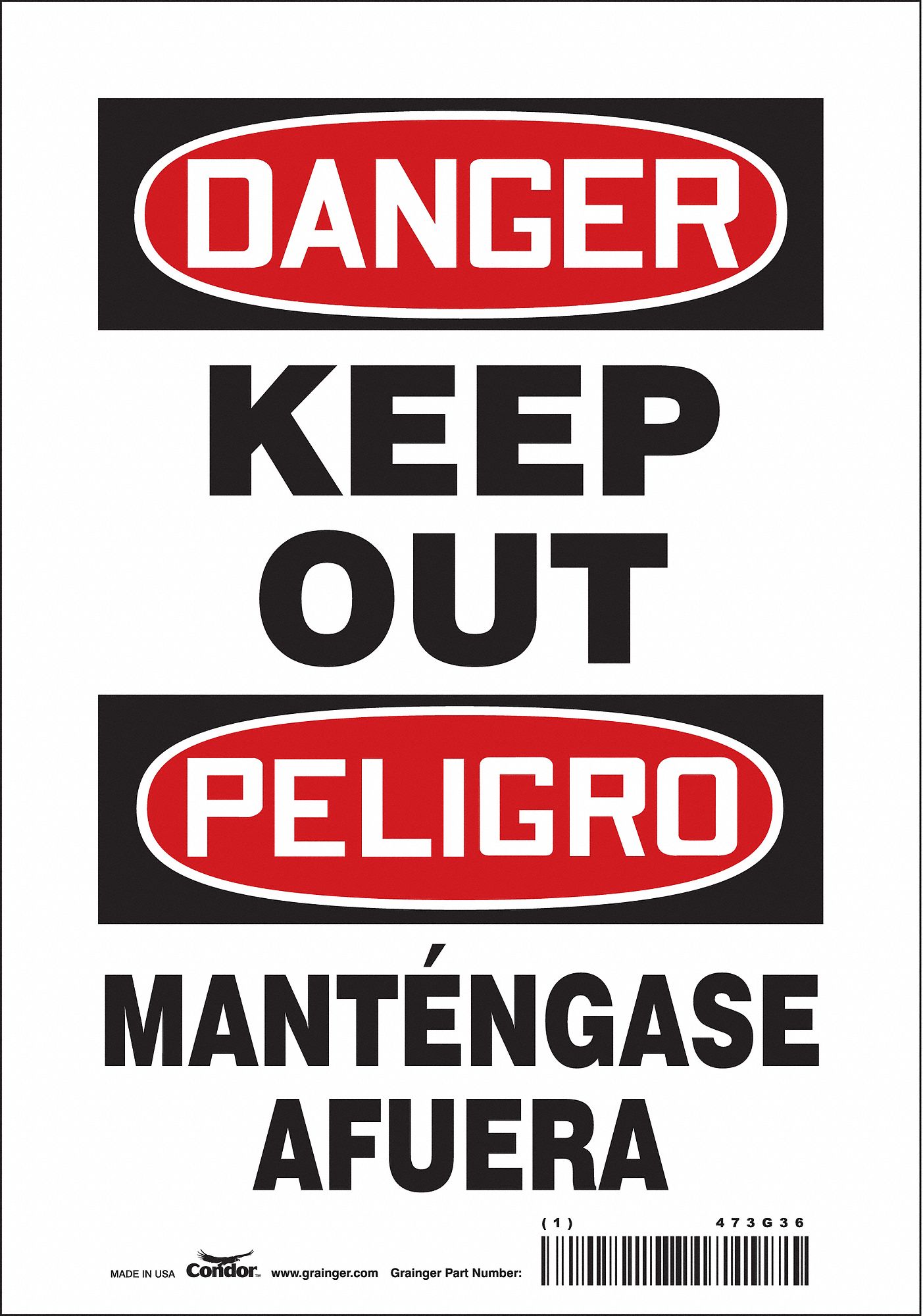 Safety Sign: Vinyl, Adhesive Sign Mounting, 10 in x 7 in Nominal Sign Size, Not Retroreflective