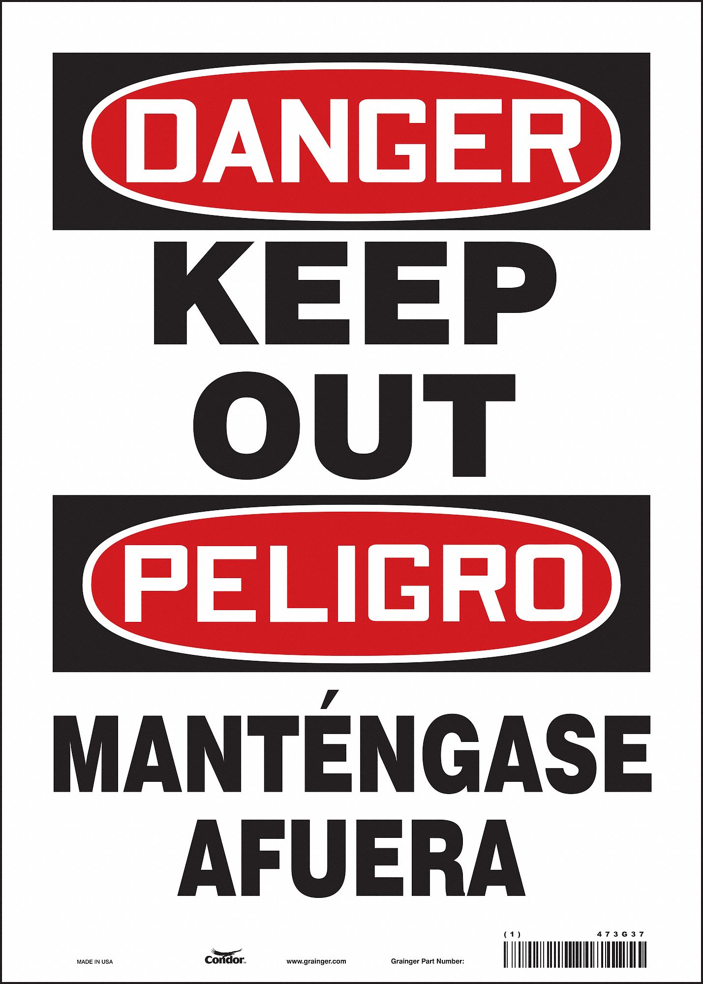 Safety Sign: Vinyl, Adhesive Sign Mounting, 14 in x 10 in Nominal Sign Size, Not Retroreflective
