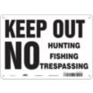 Keep Out No Hunting Fishing Trespassing Signs