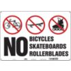 No Bicycles Skateboards Rollerblades Signs