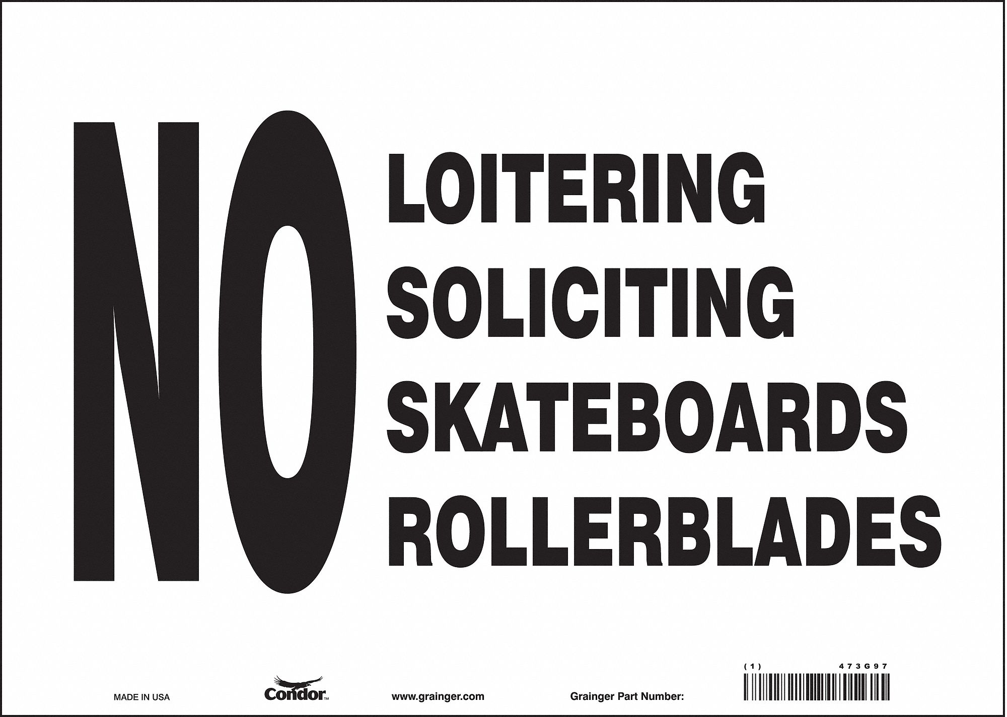 Safety Sign: Vinyl, Adhesive Sign Mounting, 10 in x 14 in Nominal Sign Size, Not Retroreflective