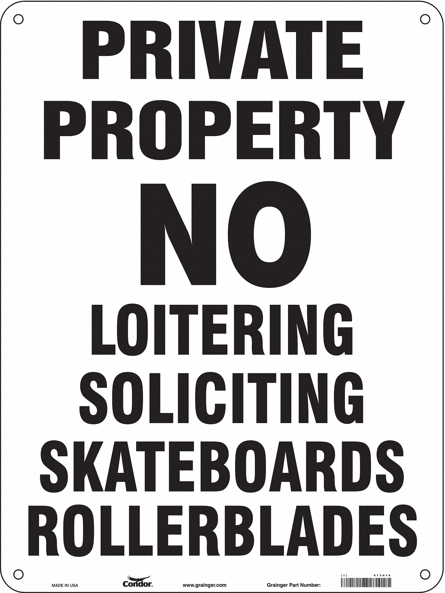 Safety Sign, 24 in x 18 in, Aluminum
