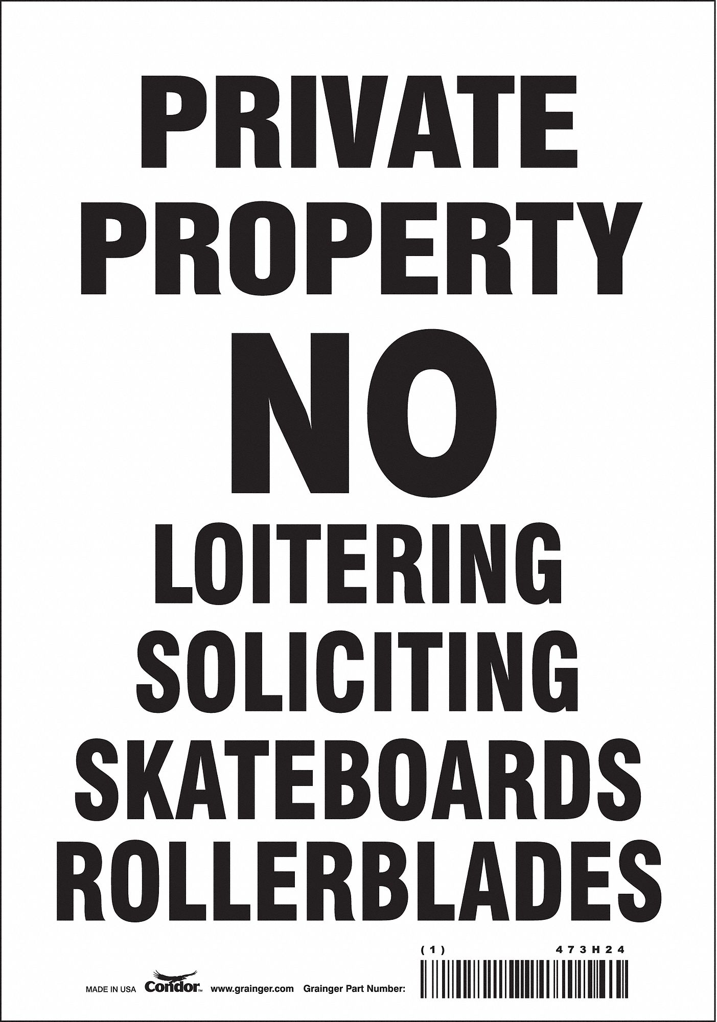 Safety Sign: Vinyl, Adhesive Sign Mounting, 10 in x 7 in Nominal Sign Size, Not Retroreflective