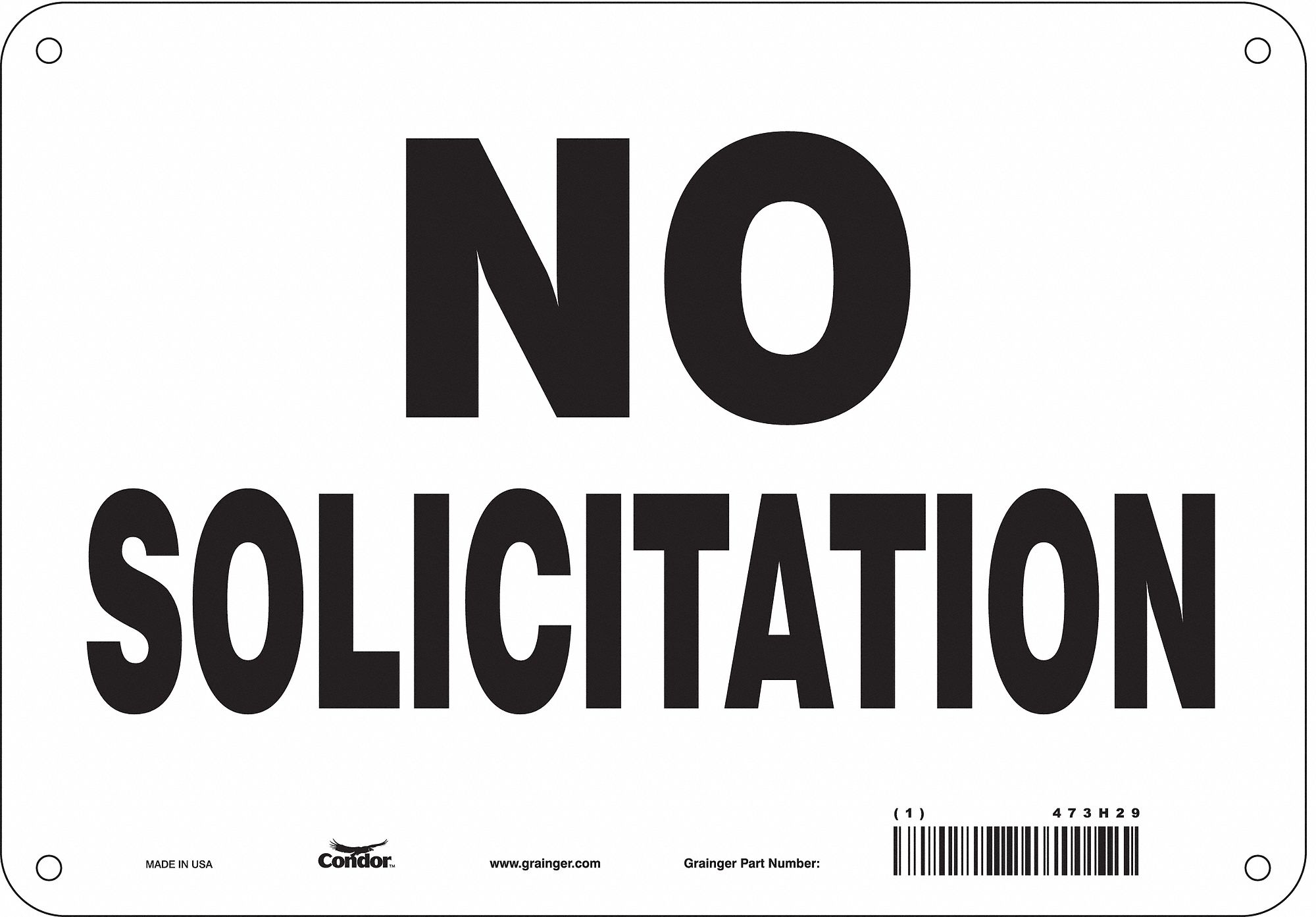 Safety Sign, 7 in x 10 in, Polyethylene