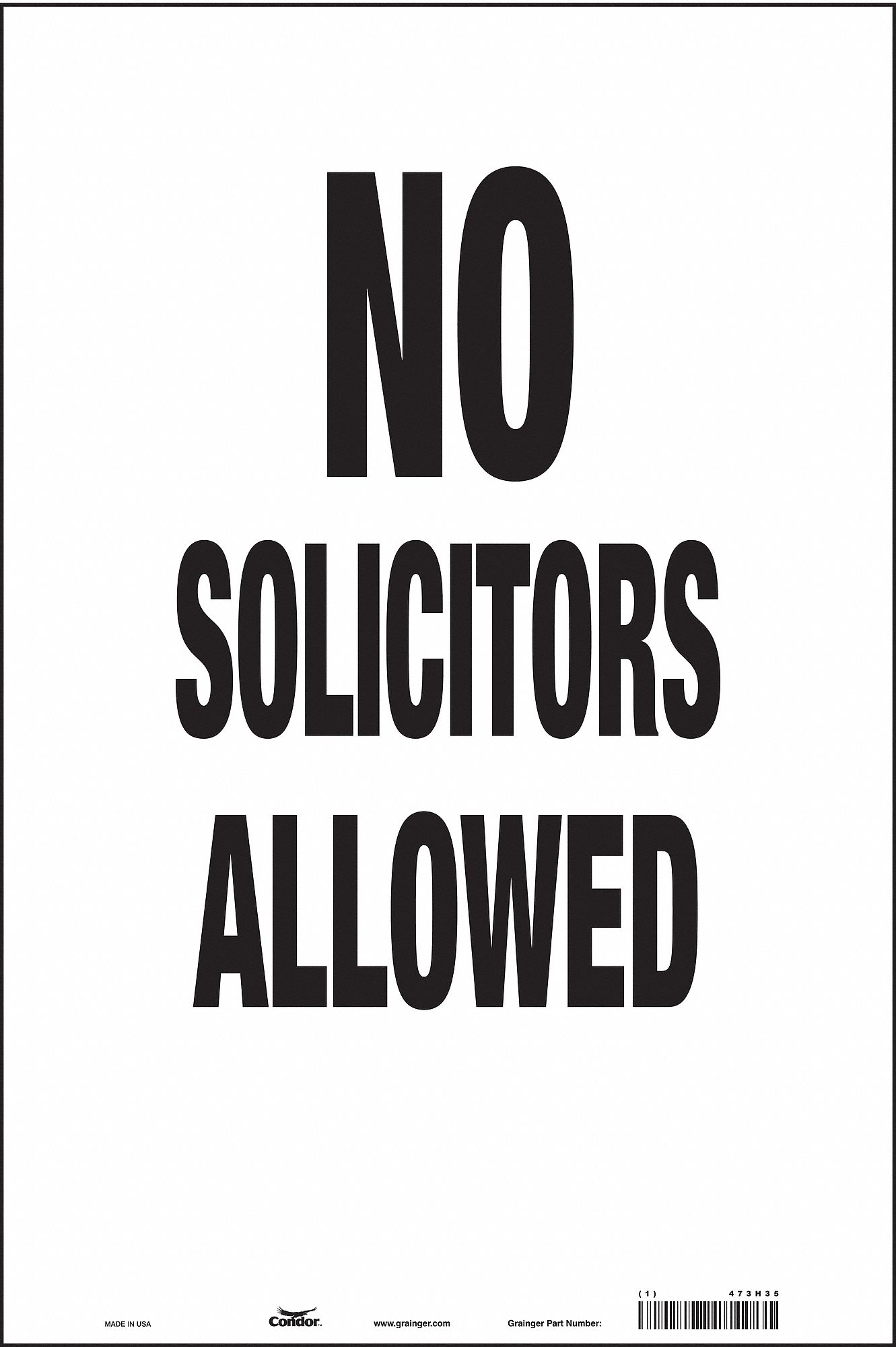 Safety Sign, 18 in x 12 in, Vinyl