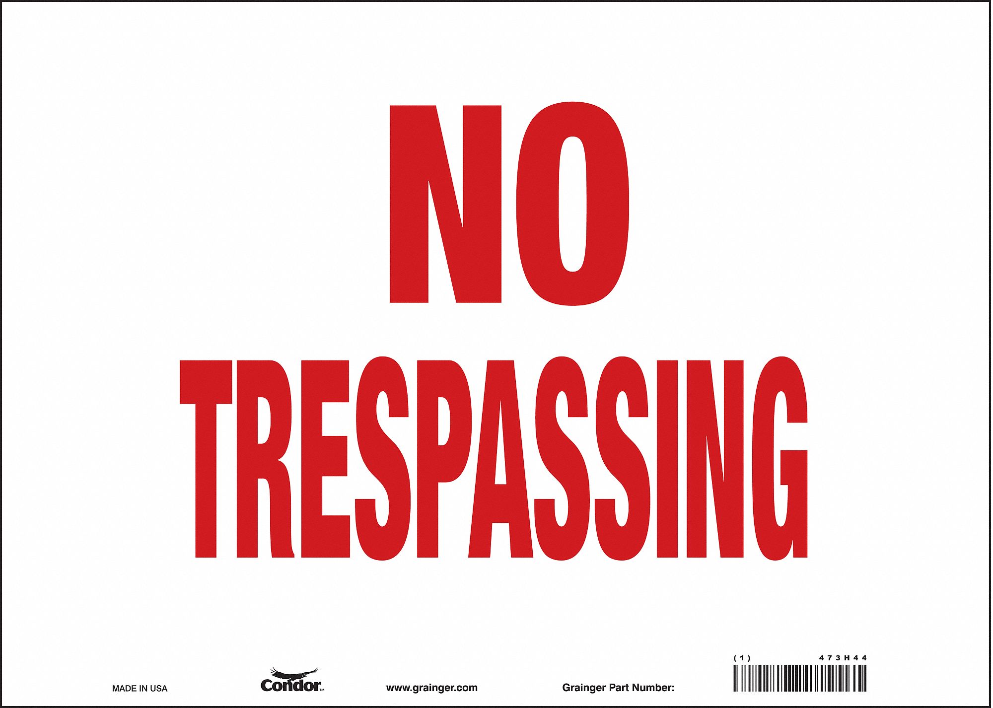 Safety Sign: Vinyl, Adhesive Sign Mounting, 10 in x 14 in Nominal Sign Size, Not Retroreflective