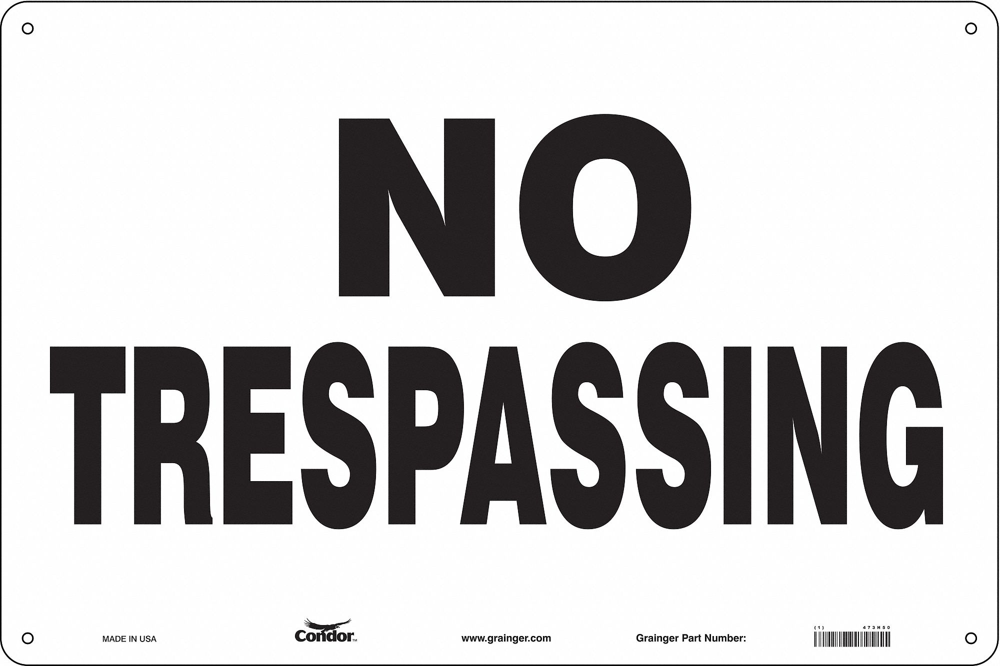 Safety Sign, 24 in x 36 in, Polyethylene