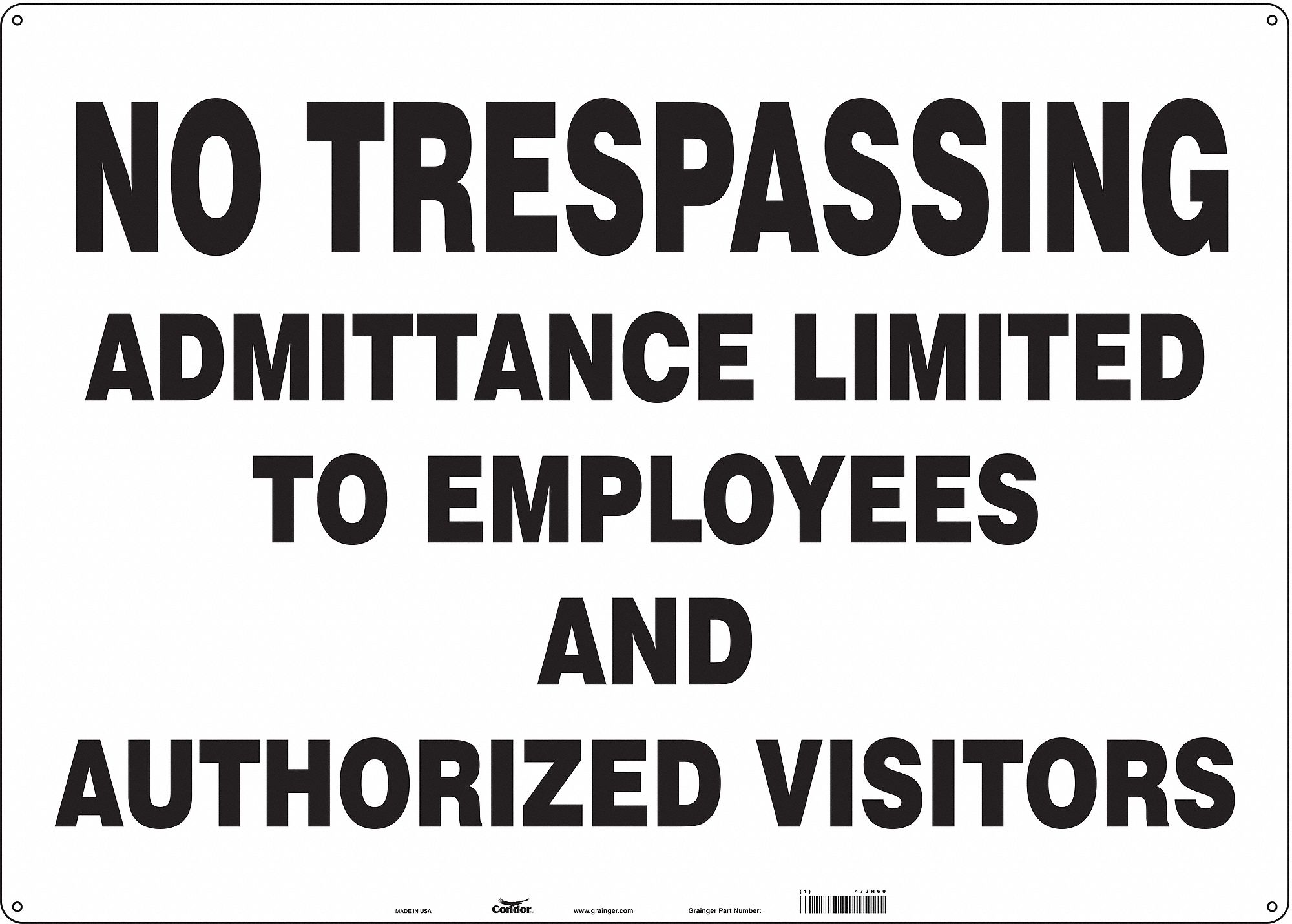 Safety Sign, 20 in x 28 in, Aluminum