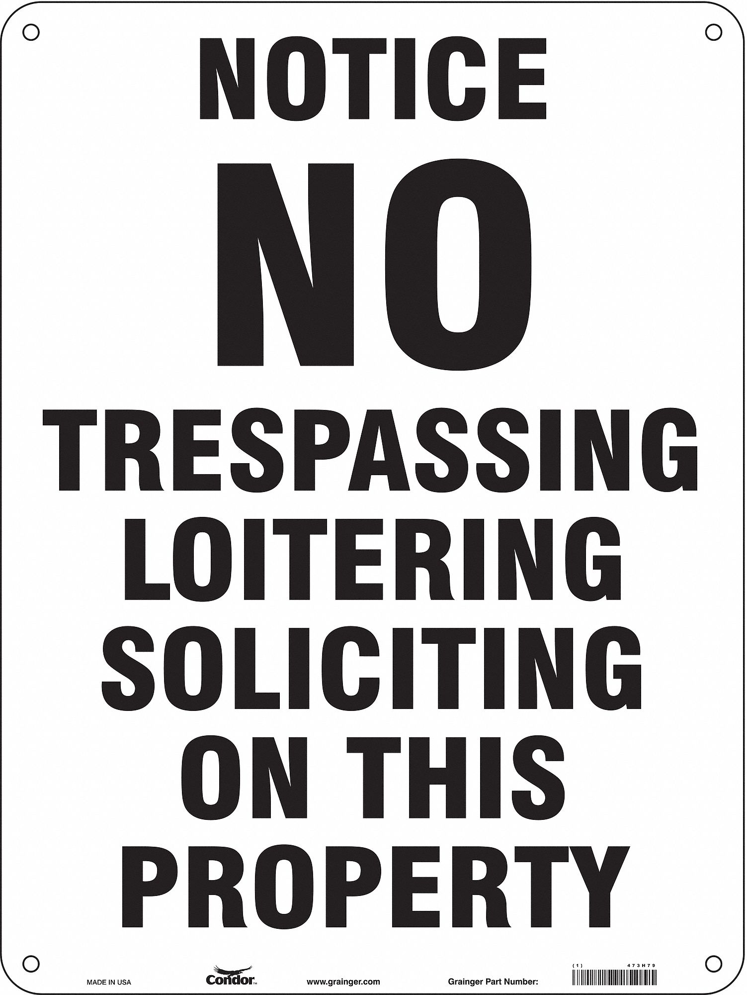 Safety Sign, 24 in x 18 in, Fiberglass