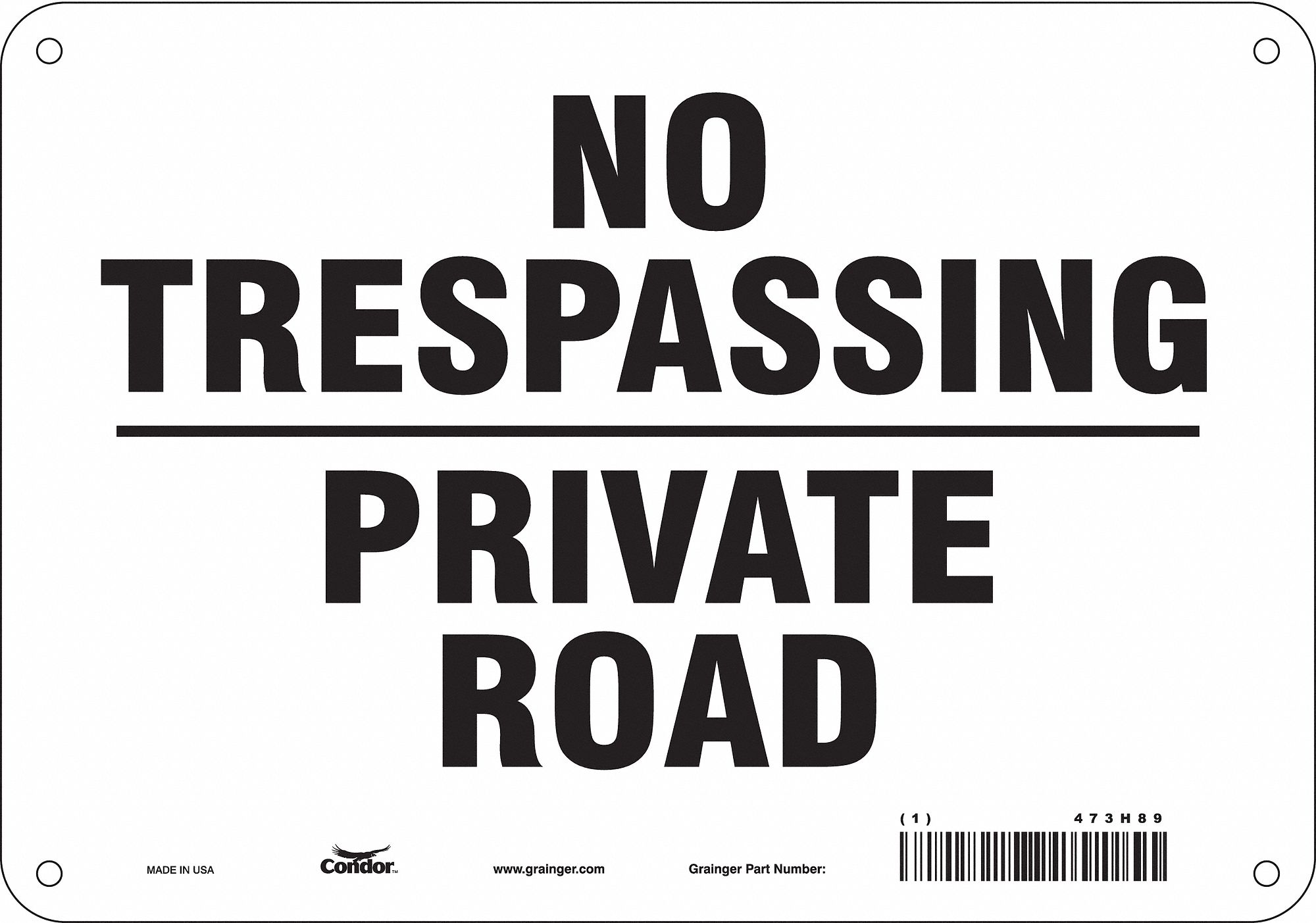 Safety Sign, 7 in x 10 in, Polyethylene