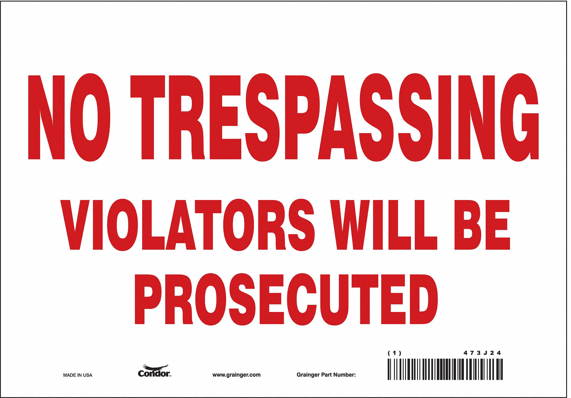 Safety Sign: Vinyl, Adhesive Sign Mounting, 7 in x 10 in Nominal Sign Size, Not Retroreflective