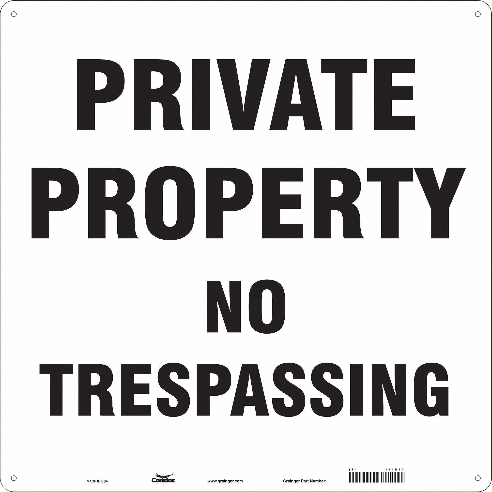 Safety Sign, 18 in x 18 in, Aluminum