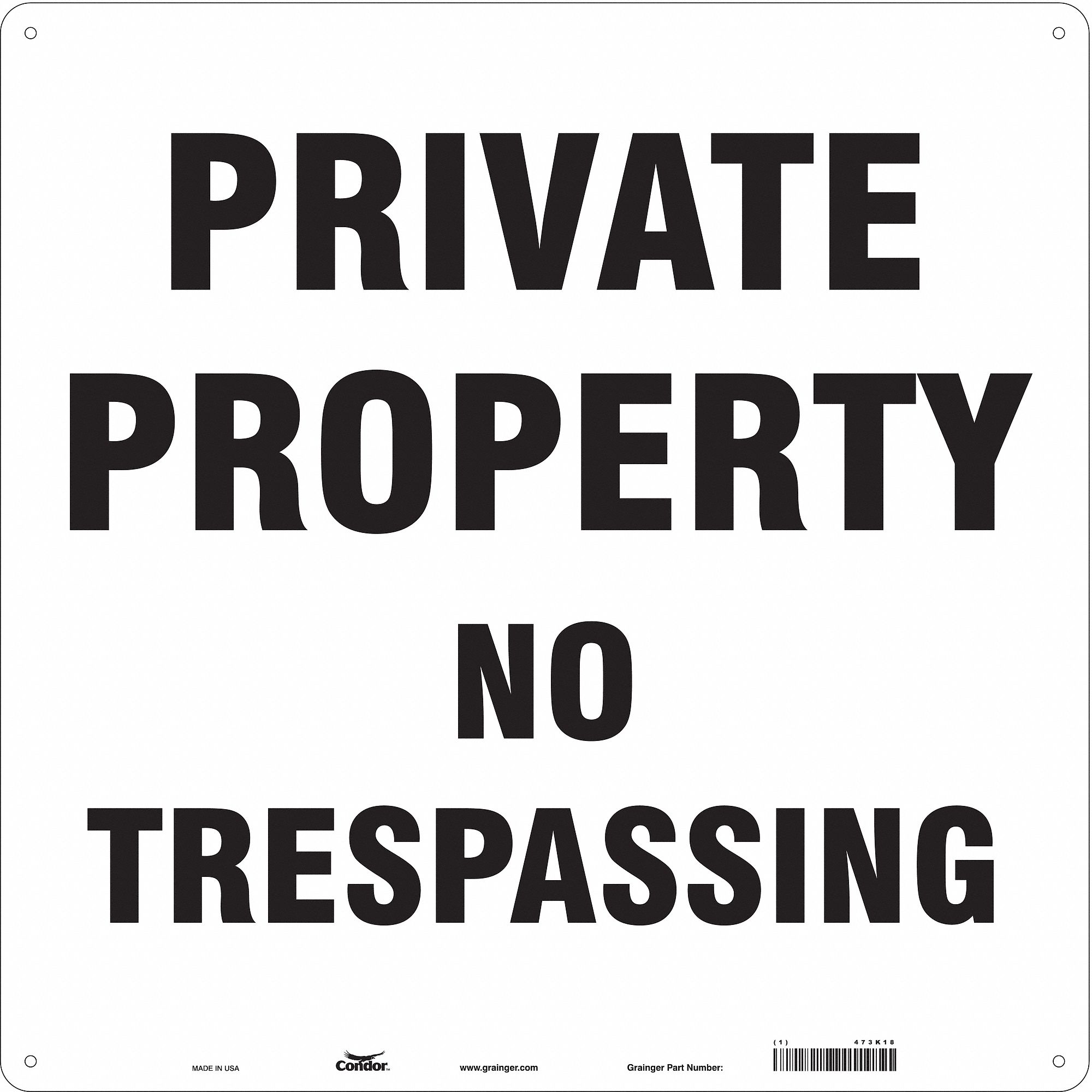 Safety Sign, 18 in x 18 in, Polyethylene