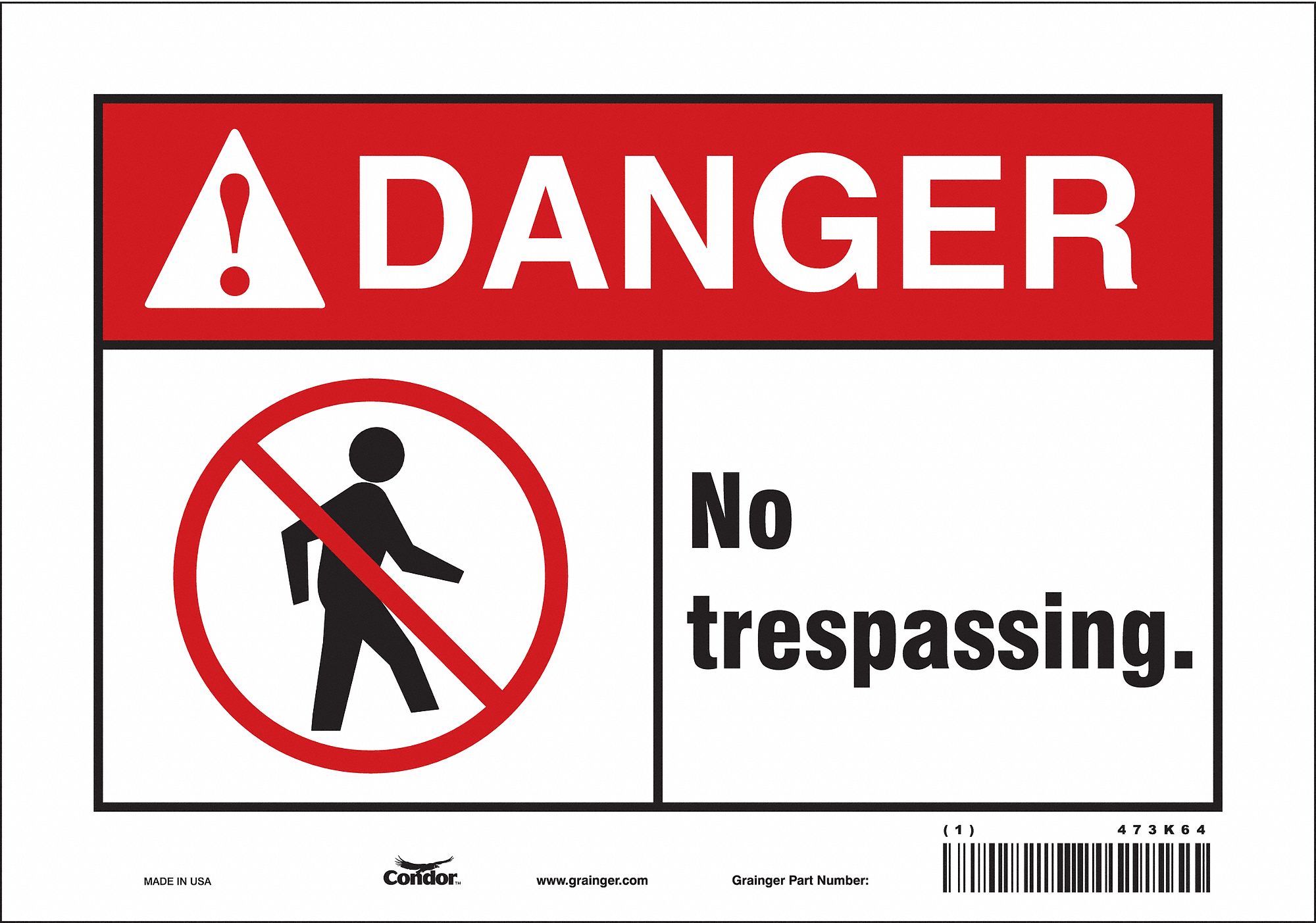 Safety Sign: Vinyl, Adhesive Sign Mounting, 7 in x 10 in Nominal Sign Size, Not Retroreflective