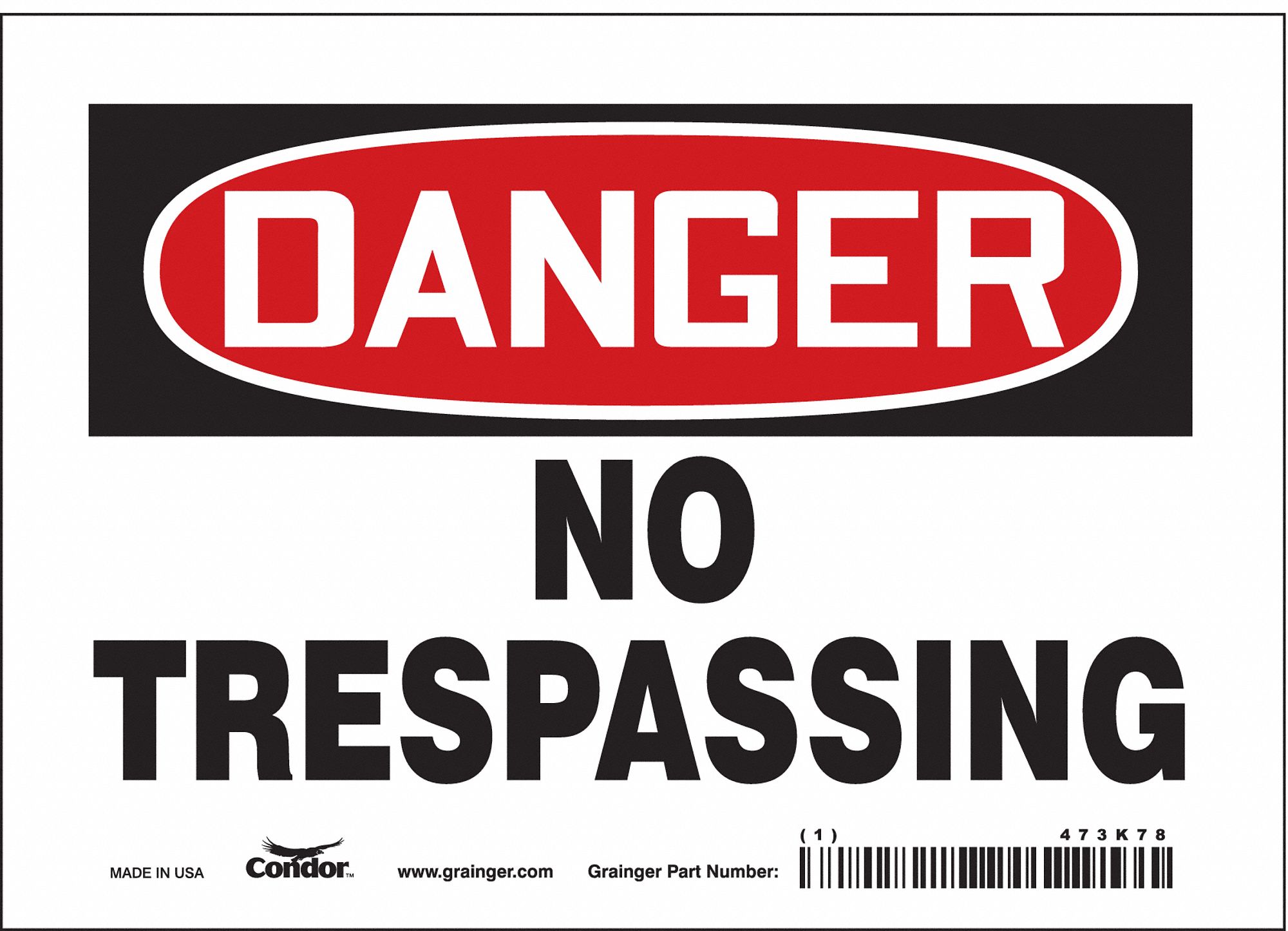Safety Sign: Vinyl, Adhesive Sign Mounting, 5 in x 7 in Nominal Sign Size, Not Retroreflective