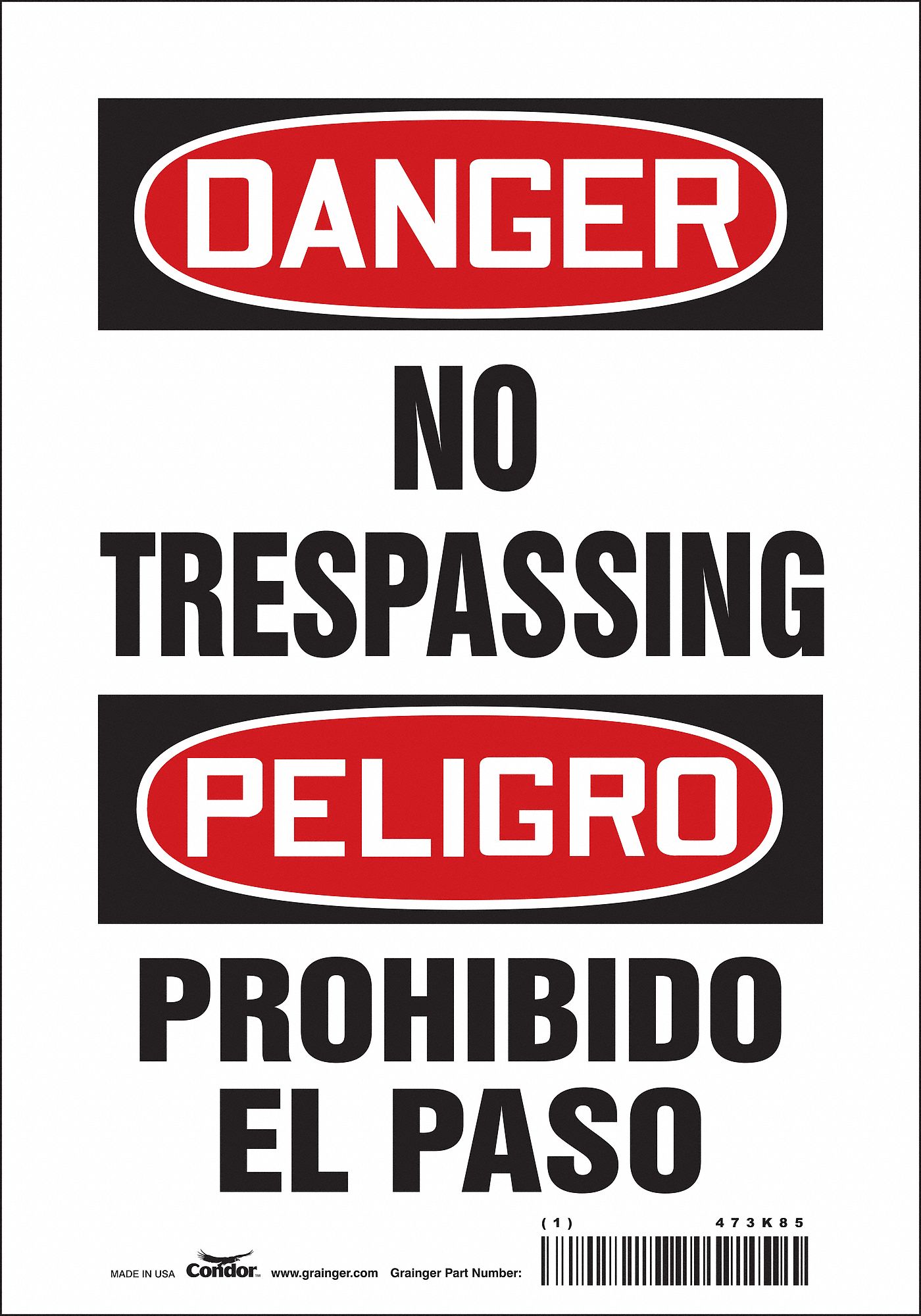 Safety Sign: Vinyl, Adhesive Sign Mounting, 10 in x 7 in Nominal Sign Size, Not Retroreflective