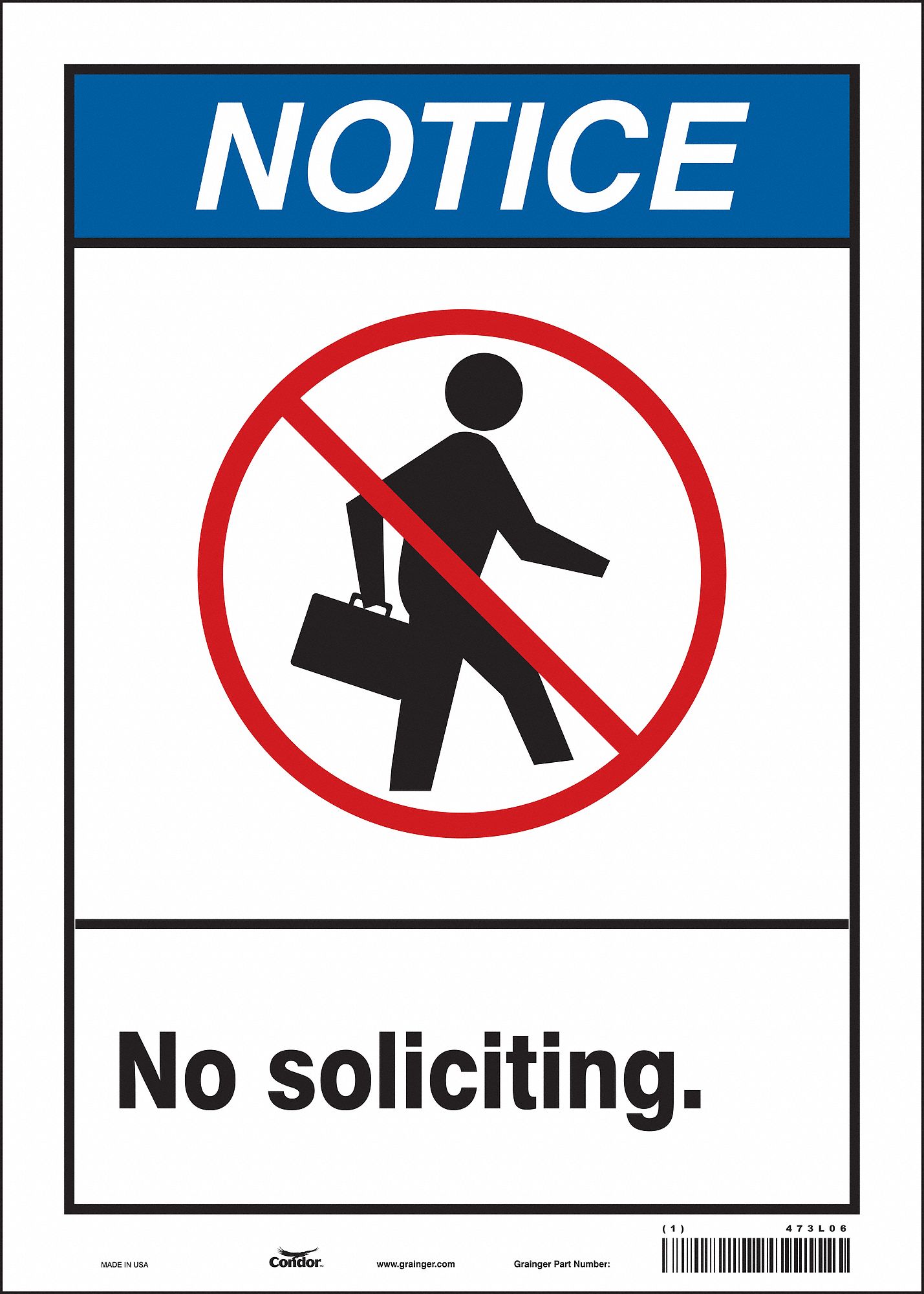 Safety Sign: Vinyl, Adhesive Sign Mounting, 14 in x 10 in Nominal Sign Size, Not Retroreflective