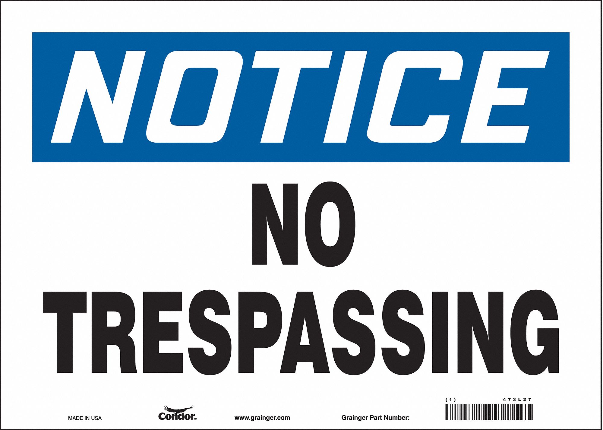 Safety Sign: Vinyl, Adhesive Sign Mounting, 10 in x 14 in Nominal Sign Size, Not Retroreflective