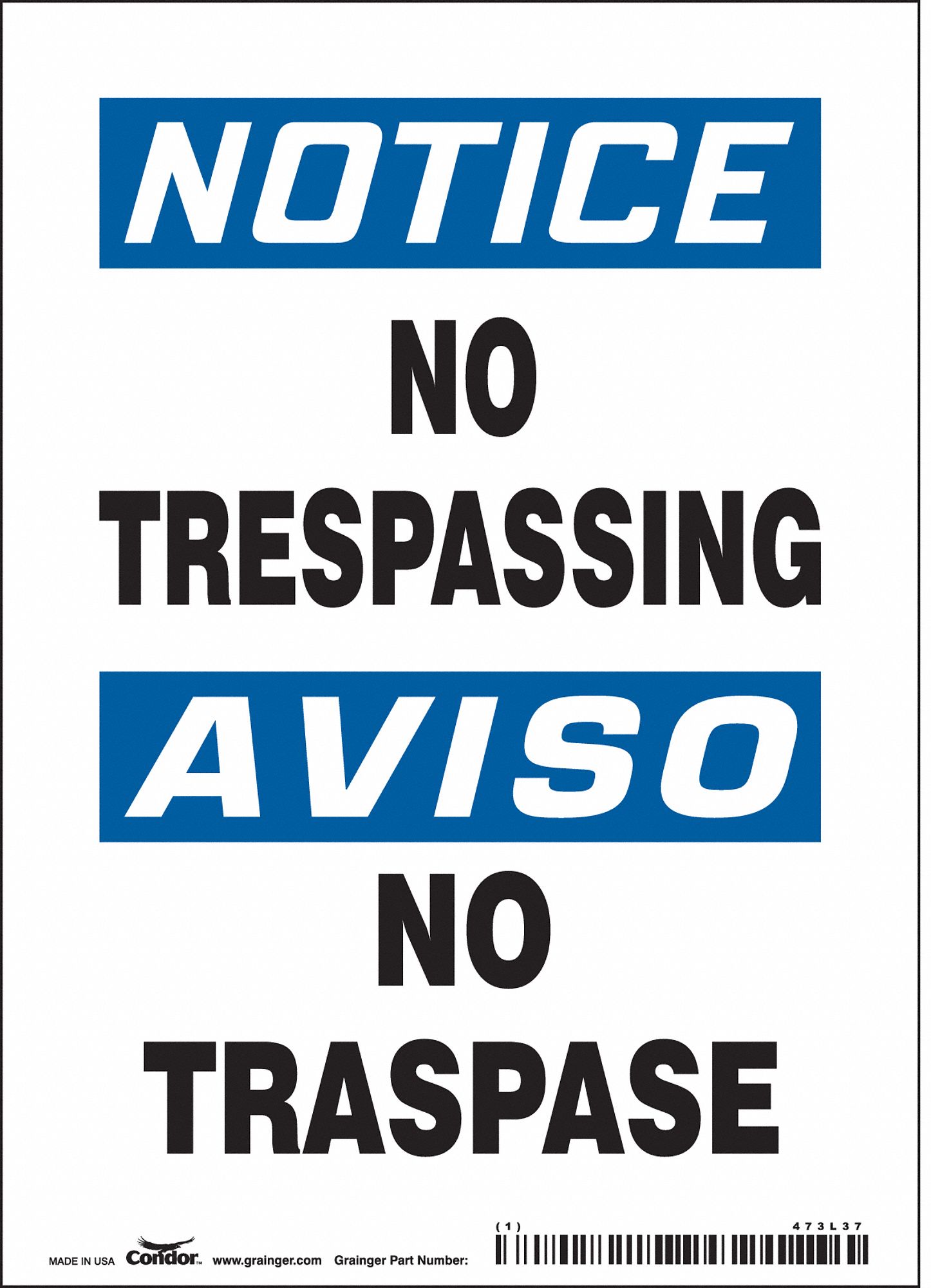 Safety Sign: Vinyl, Adhesive Sign Mounting, 7 in x 5 in Nominal Sign Size, Not Retroreflective