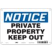 Notice: Private Property Keep Out Signs