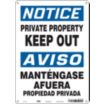 Notice/Aviso: Private Property Keep Out/Prohibido El Paso Propiedad Privada Signs